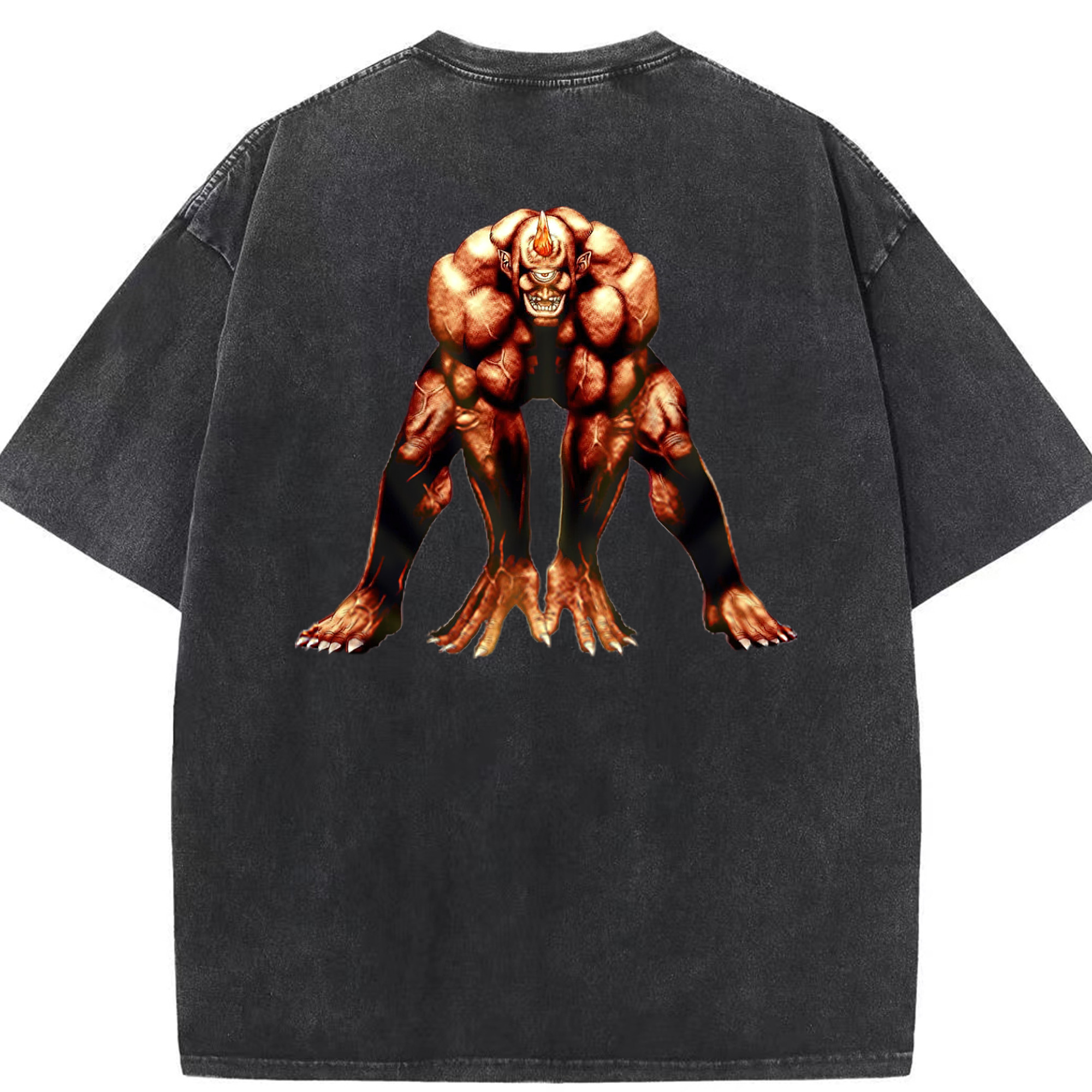 （画像用） 遊☆戯☆王 Yu-Gi-Oh! 綿100% ヴィンテージ風 半袖Tシャツ（背面プリント）