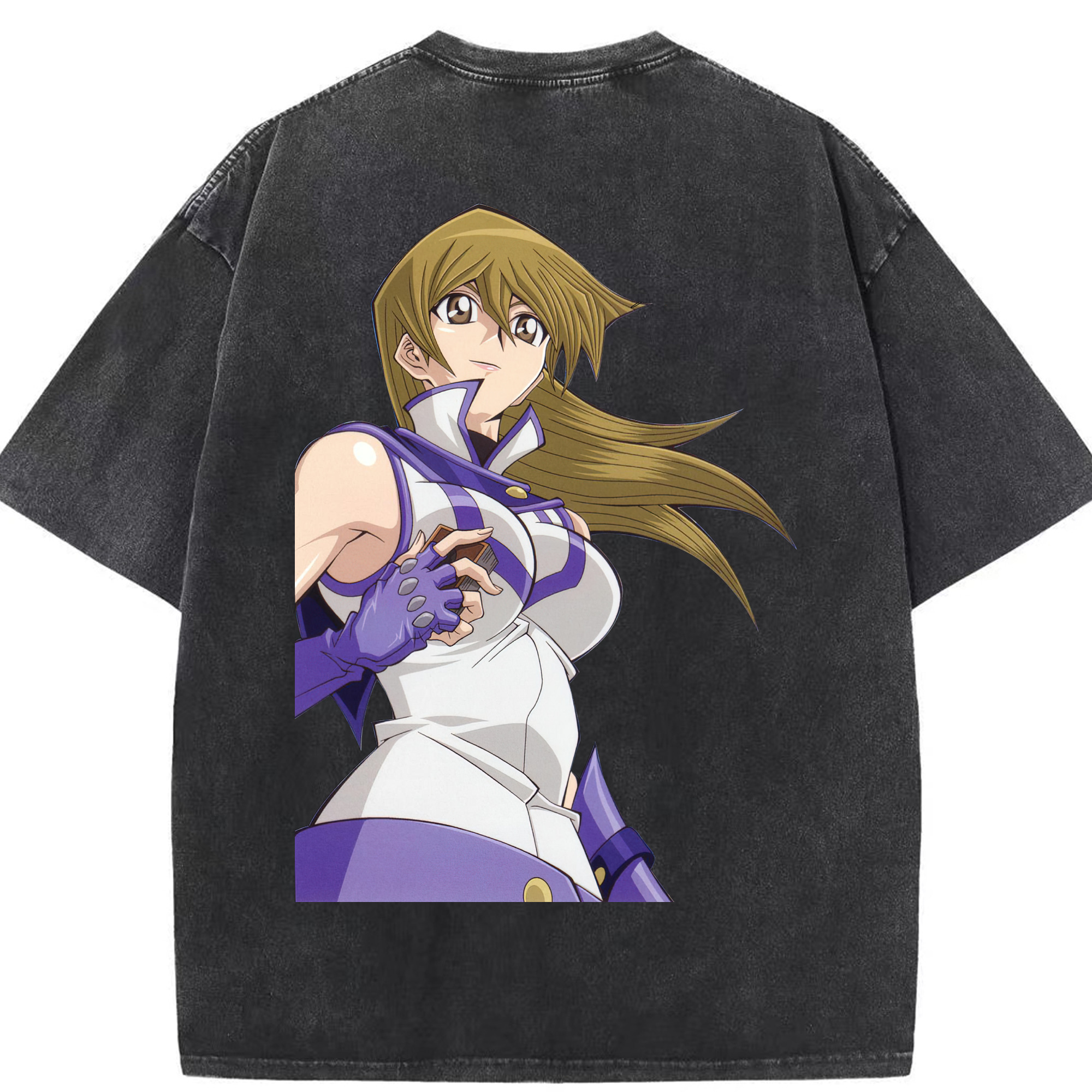 （画像用） 遊☆戯☆王 Yu-Gi-Oh! 綿100% ヴィンテージ風 半袖Tシャツ（背面プリント）