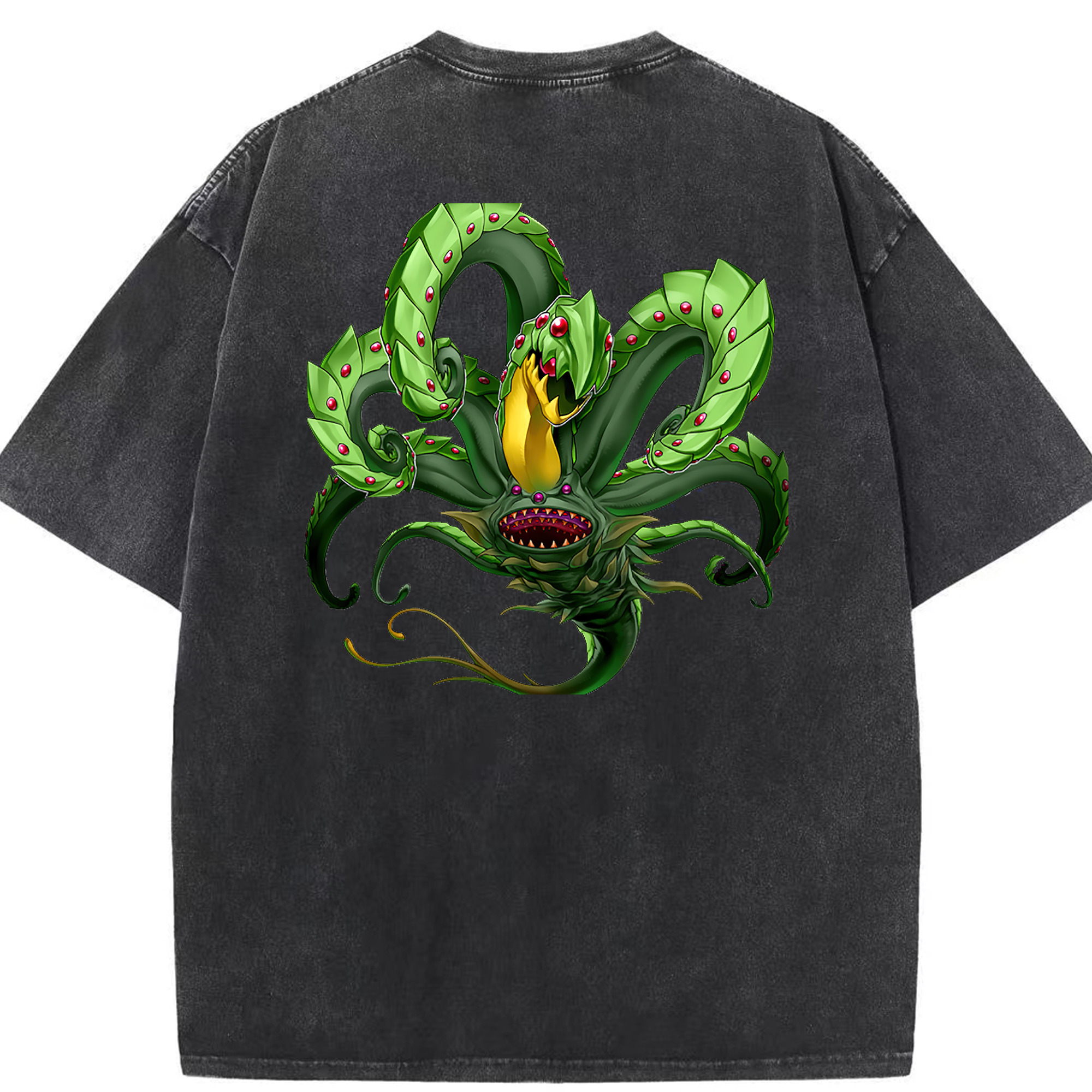 （画像用） 遊☆戯☆王 Yu-Gi-Oh! 綿100% ヴィンテージ風 半袖Tシャツ（背面プリント）