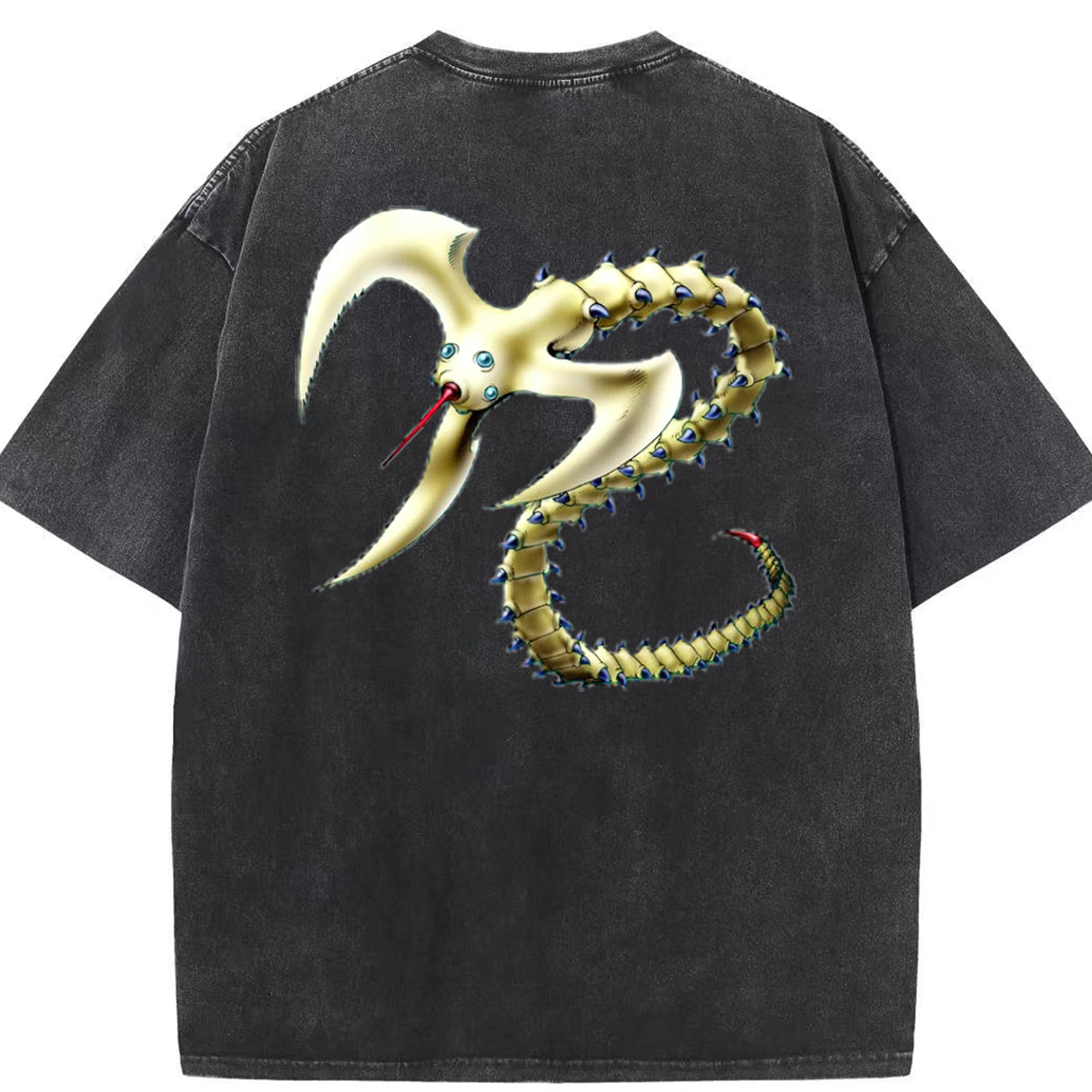 （画像用） 遊☆戯☆王 Yu-Gi-Oh! 綿100% ヴィンテージ風 半袖Tシャツ（背面プリント）