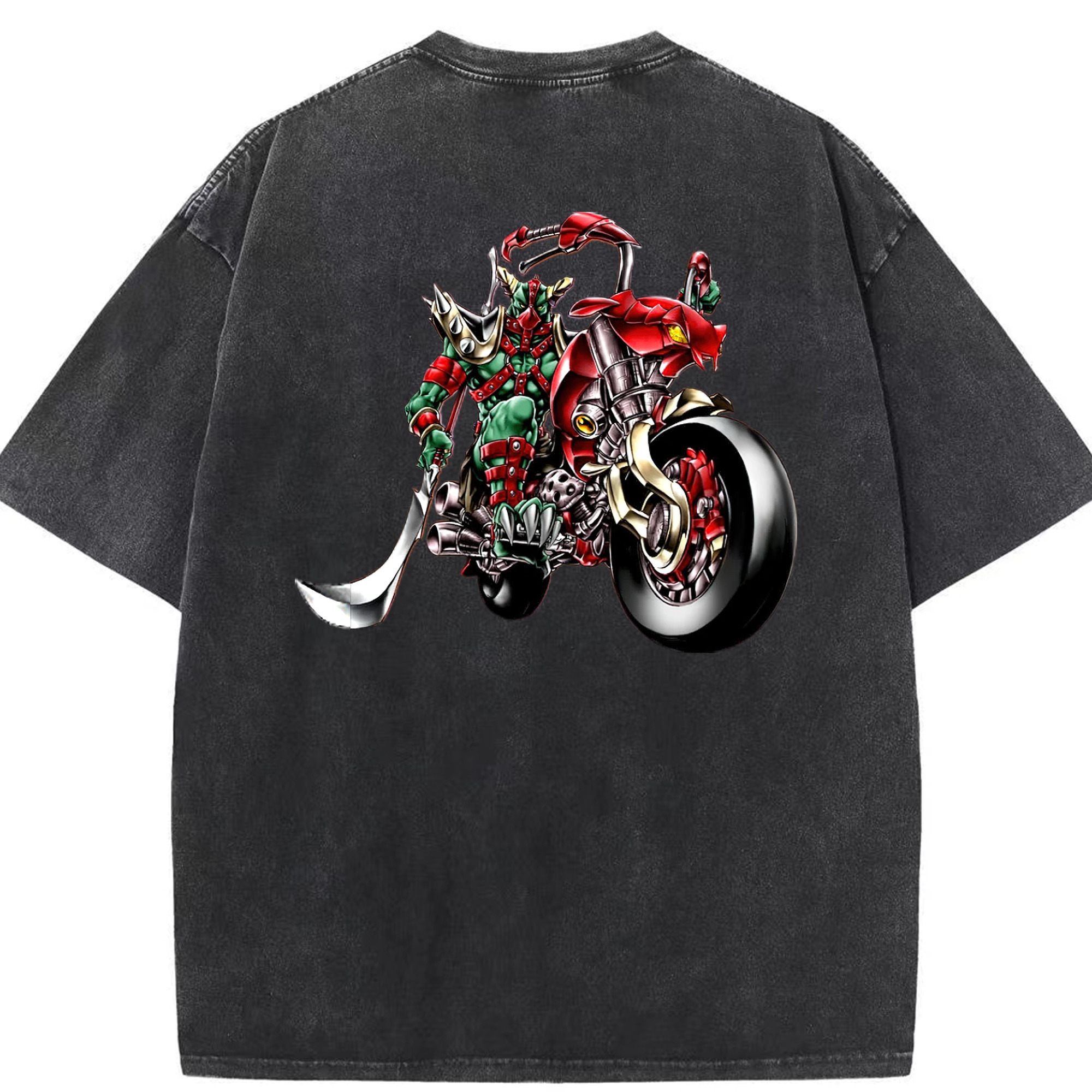 （画像用） 遊☆戯☆王 Yu-Gi-Oh! 綿100% ヴィンテージ風 半袖Tシャツ（背面プリント）