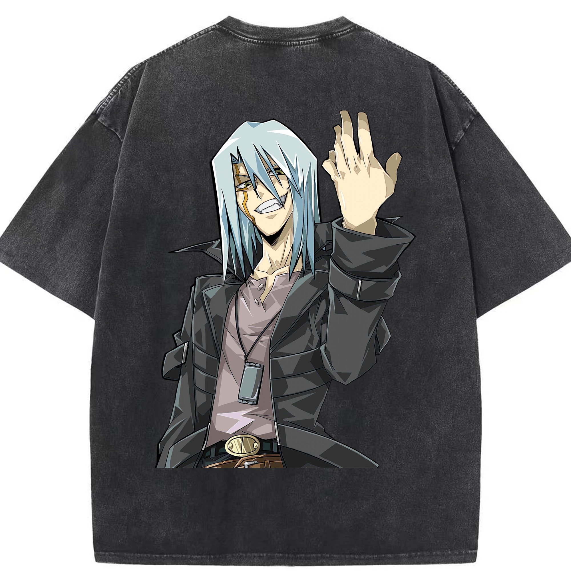 （画像用） 遊☆戯☆王 Yu-Gi-Oh! 綿100% ヴィンテージ風 半袖Tシャツ（背面プリント）
