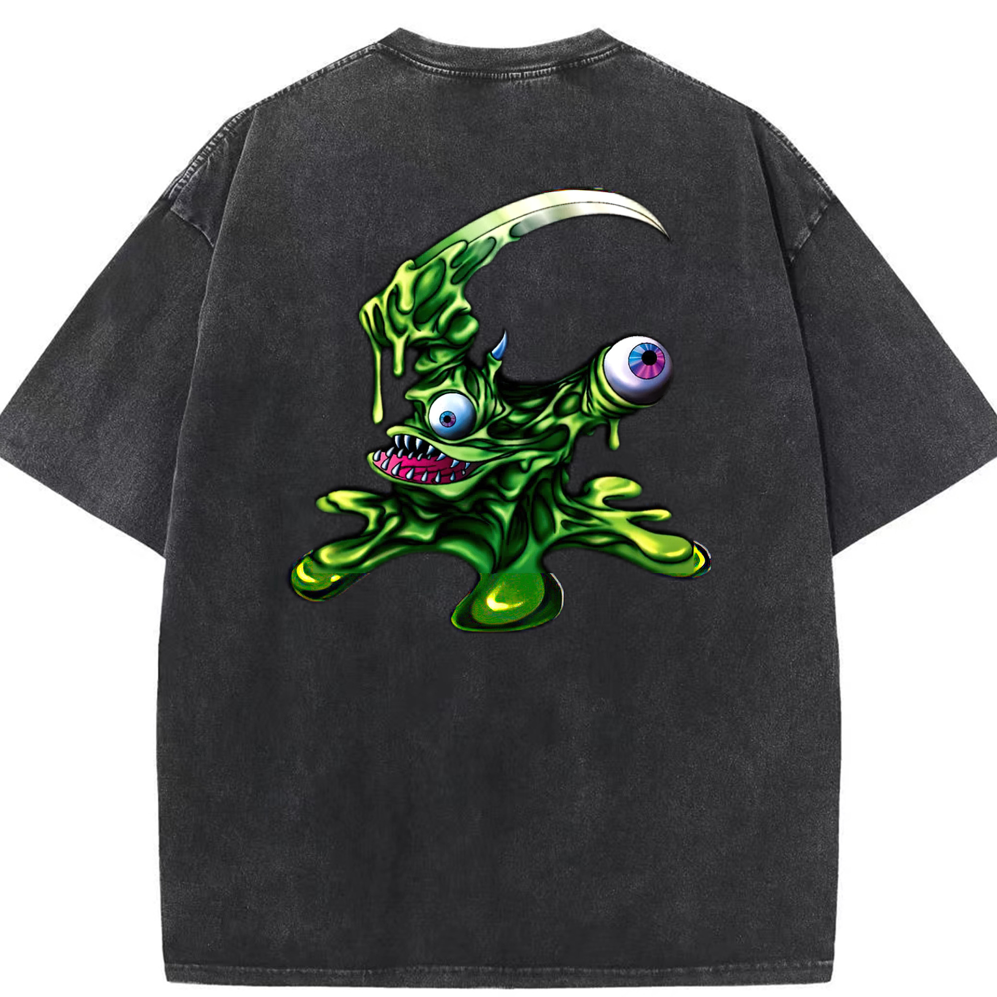 （画像用） 遊☆戯☆王 Yu-Gi-Oh! 綿100% ヴィンテージ風 半袖Tシャツ（背面プリント）