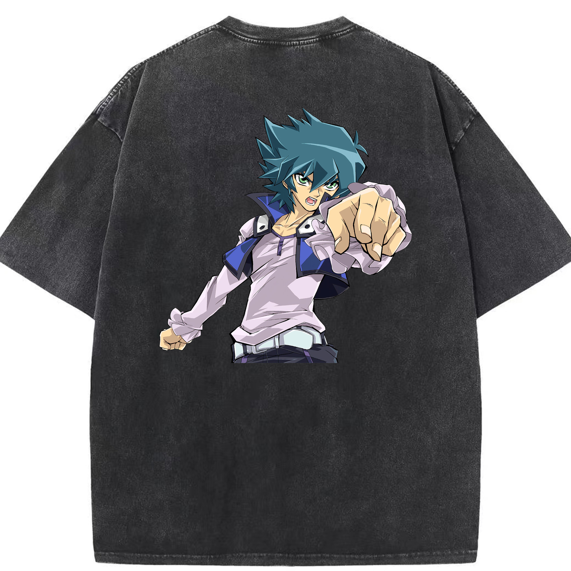 （画像用） 遊☆戯☆王 Yu-Gi-Oh! 綿100% ヴィンテージ風 半袖Tシャツ（背面プリント）