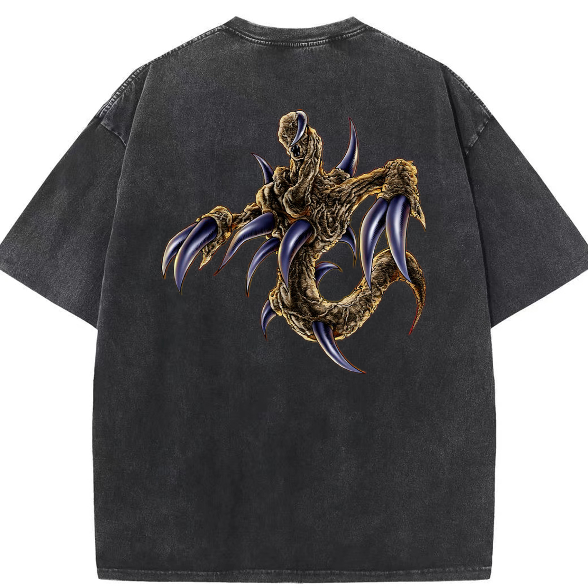 （画像用） 遊☆戯☆王 Yu-Gi-Oh! 綿100% ヴィンテージ風 半袖Tシャツ（背面プリント）