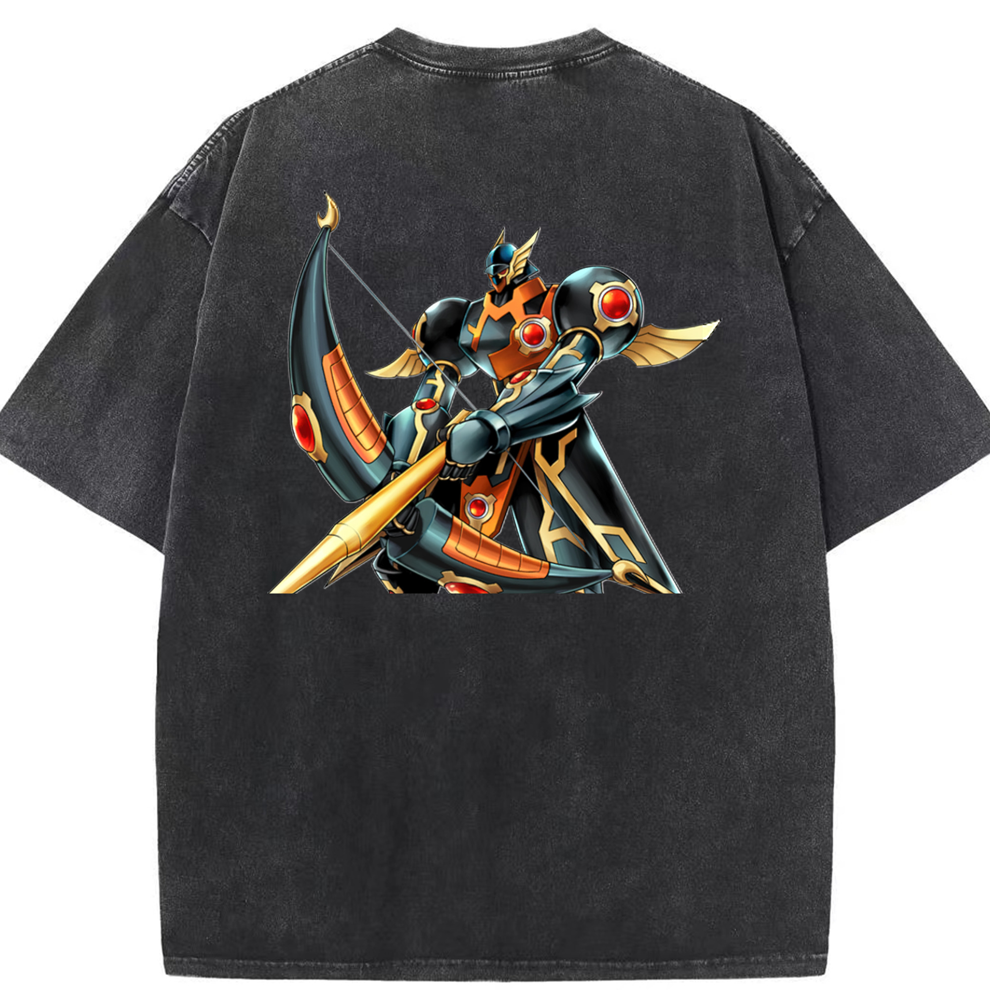 （画像用） 遊☆戯☆王 Yu-Gi-Oh! 綿100% ヴィンテージ風 半袖Tシャツ（背面プリント）