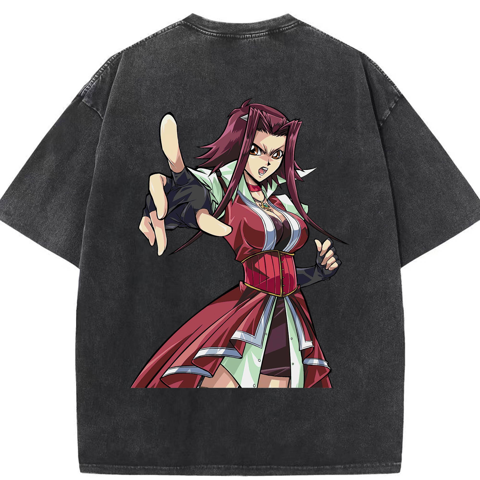 （画像用） 遊☆戯☆王 Yu-Gi-Oh! 綿100% ヴィンテージ風 半袖Tシャツ（背面プリント）