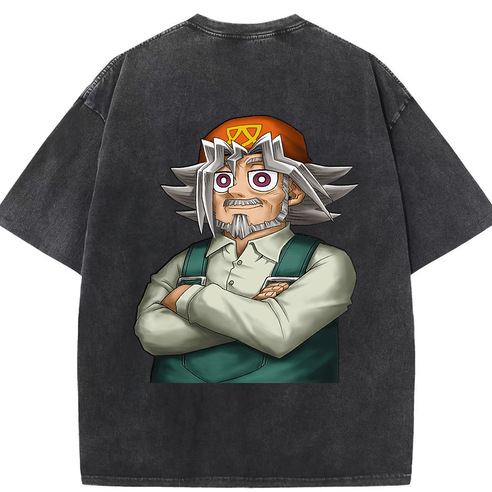 （画像用） 遊☆戯☆王 Yu-Gi-Oh! 綿100% ヴィンテージ風 半袖Tシャツ（背面プリント）