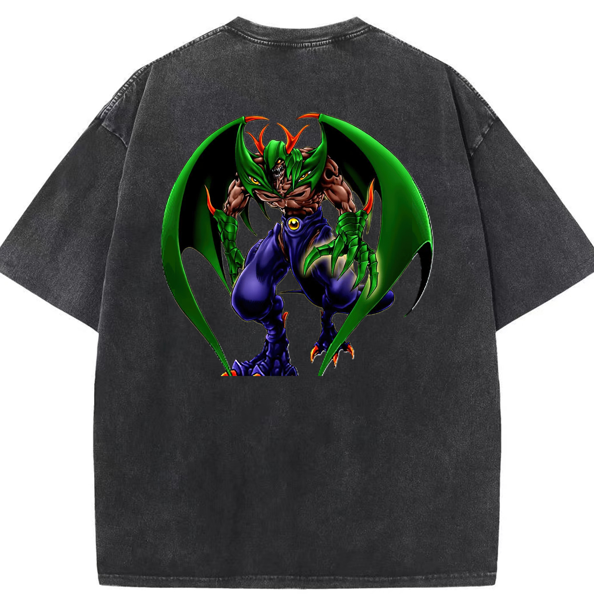 （画像用） 遊☆戯☆王 Yu-Gi-Oh! 綿100% ヴィンテージ風 半袖Tシャツ（背面プリント）