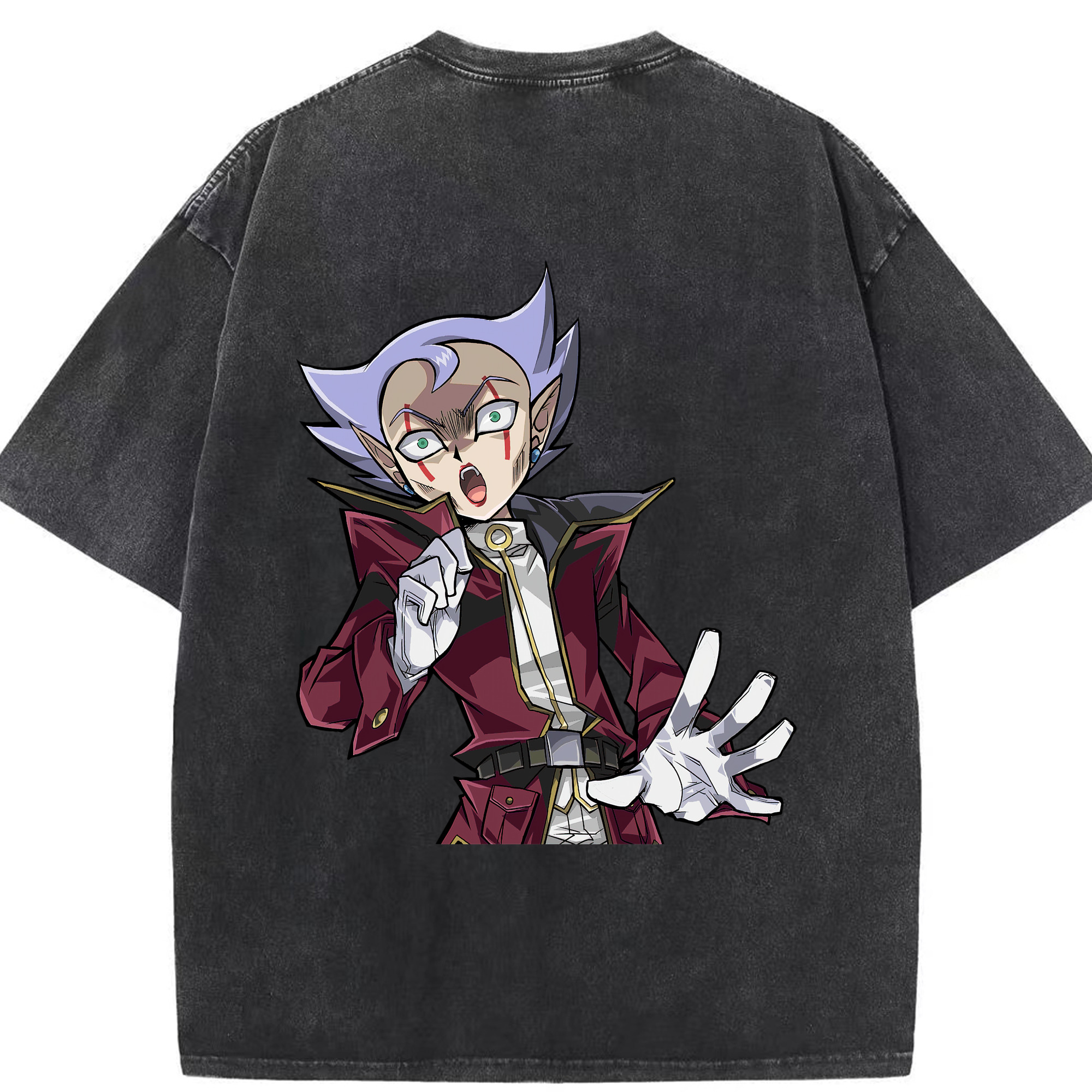 （画像用） 遊☆戯☆王 Yu-Gi-Oh! 綿100% ヴィンテージ風 半袖Tシャツ（背面プリント）