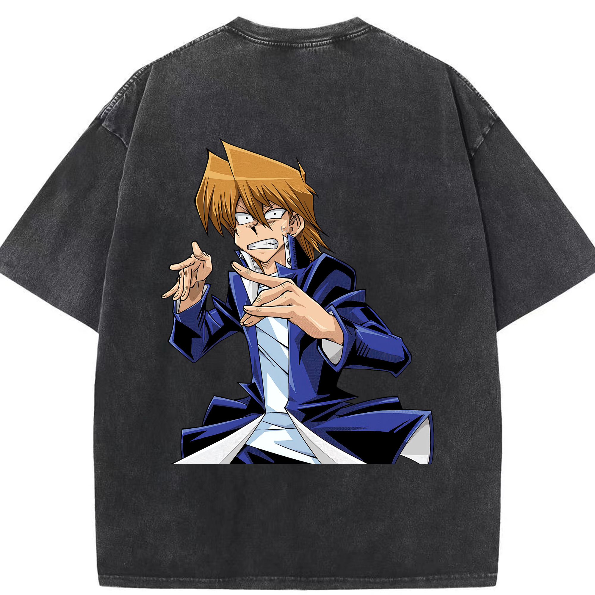 （画像用） 遊☆戯☆王 Yu-Gi-Oh! 綿100% ヴィンテージ風 半袖Tシャツ（背面プリント）