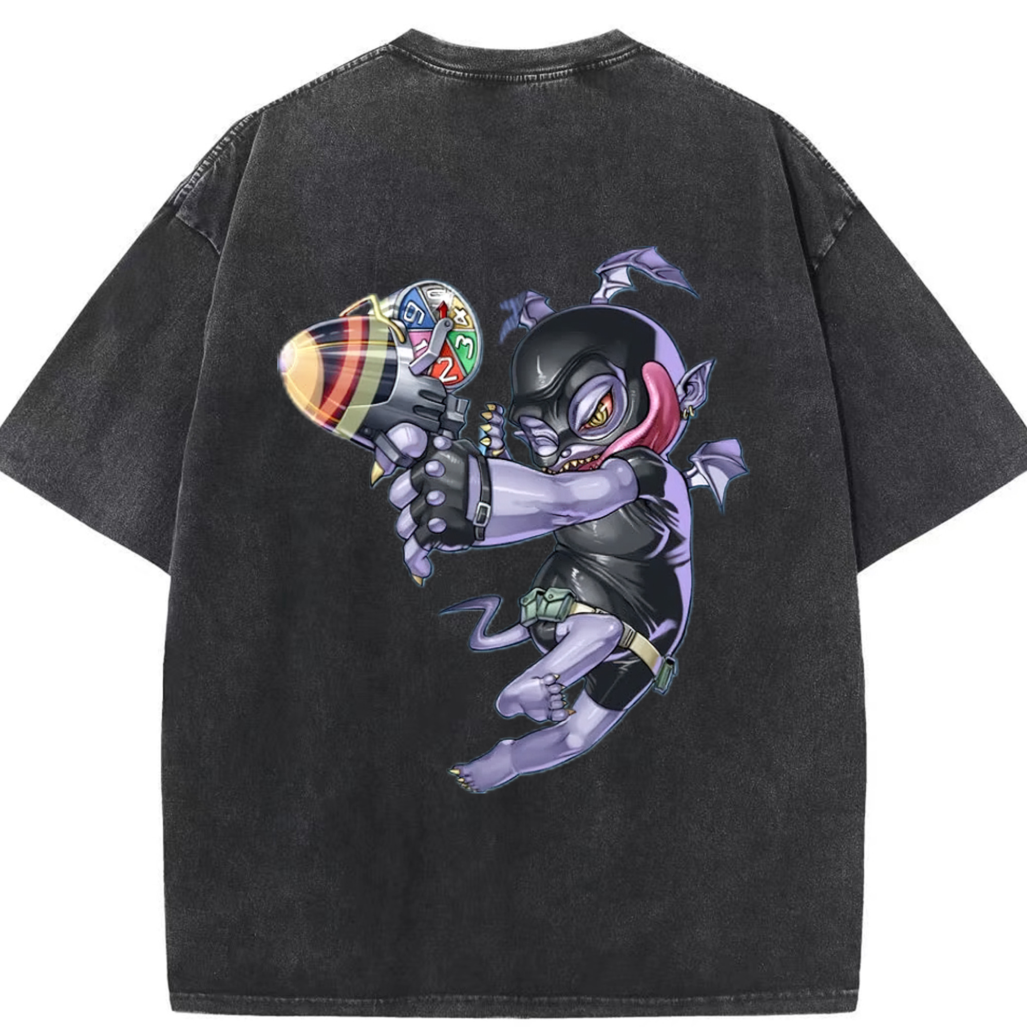 （画像用） 遊☆戯☆王 Yu-Gi-Oh! 綿100% ヴィンテージ風 半袖Tシャツ（背面プリント）