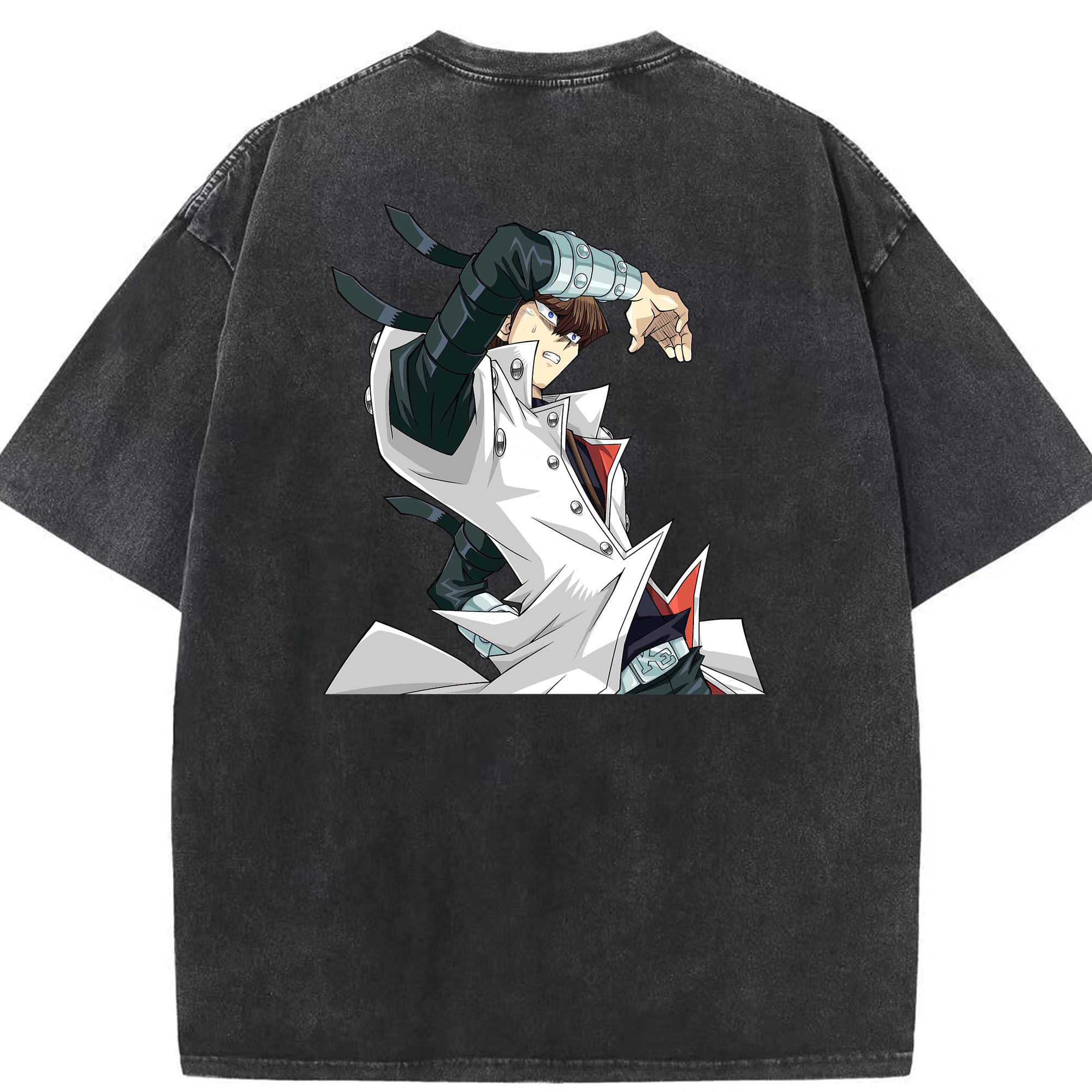 （画像用） 遊☆戯☆王 Yu-Gi-Oh! 綿100% ヴィンテージ風 半袖Tシャツ（背面プリント）