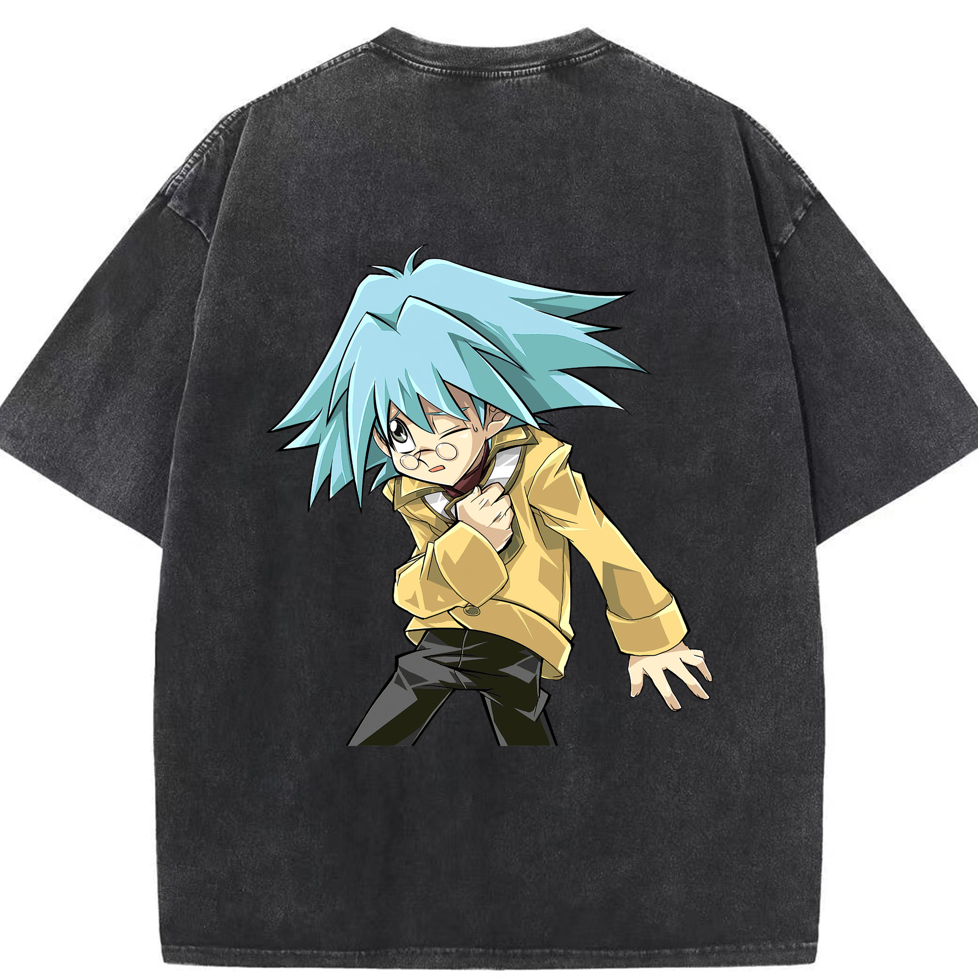 （画像用） 遊☆戯☆王 Yu-Gi-Oh! 綿100% ヴィンテージ風 半袖Tシャツ（背面プリント）
