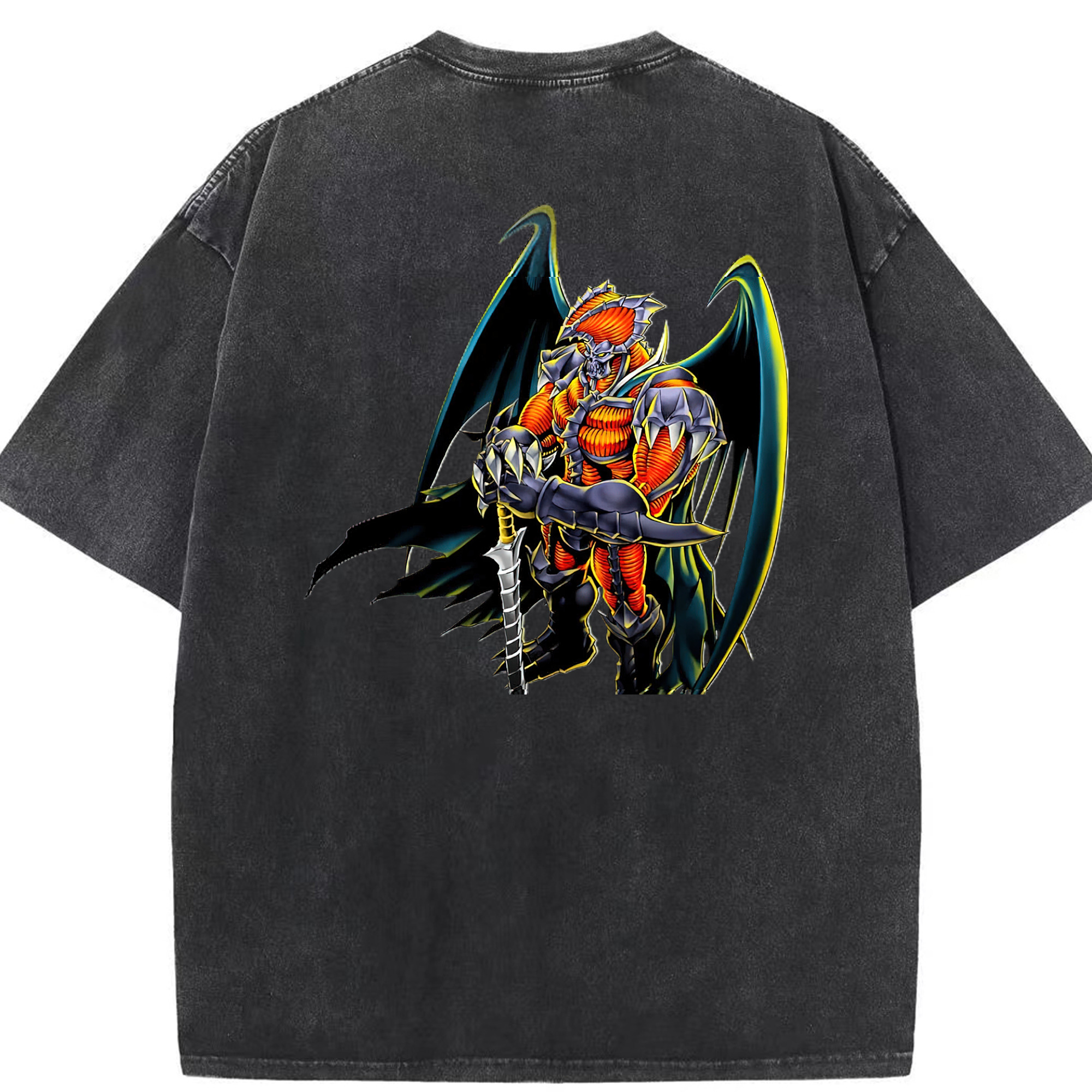 （画像用） 遊☆戯☆王 Yu-Gi-Oh! 綿100% ヴィンテージ風 半袖Tシャツ（背面プリント）