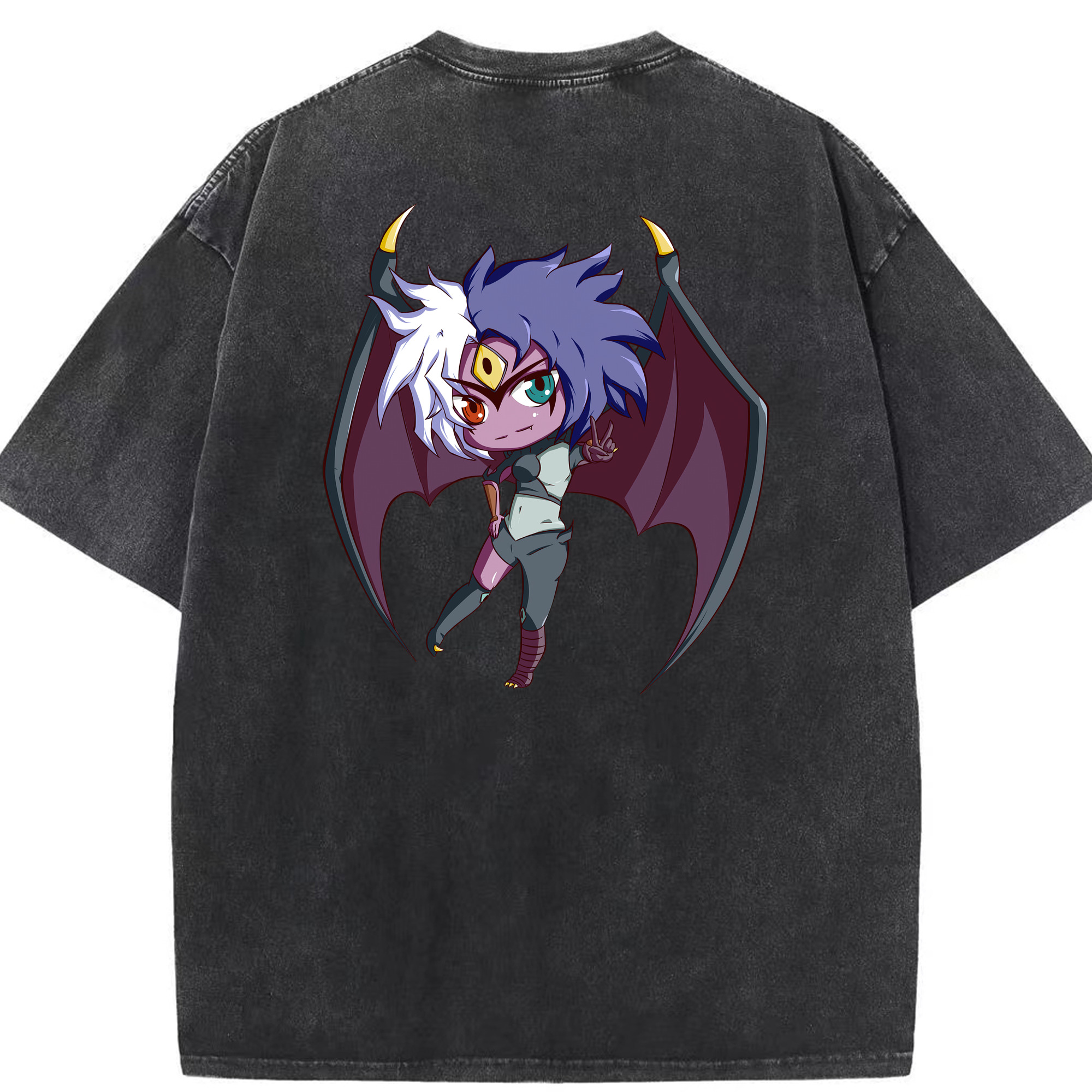 （画像用） 遊☆戯☆王 Yu-Gi-Oh! 綿100% ヴィンテージ風 半袖Tシャツ（背面プリント）
