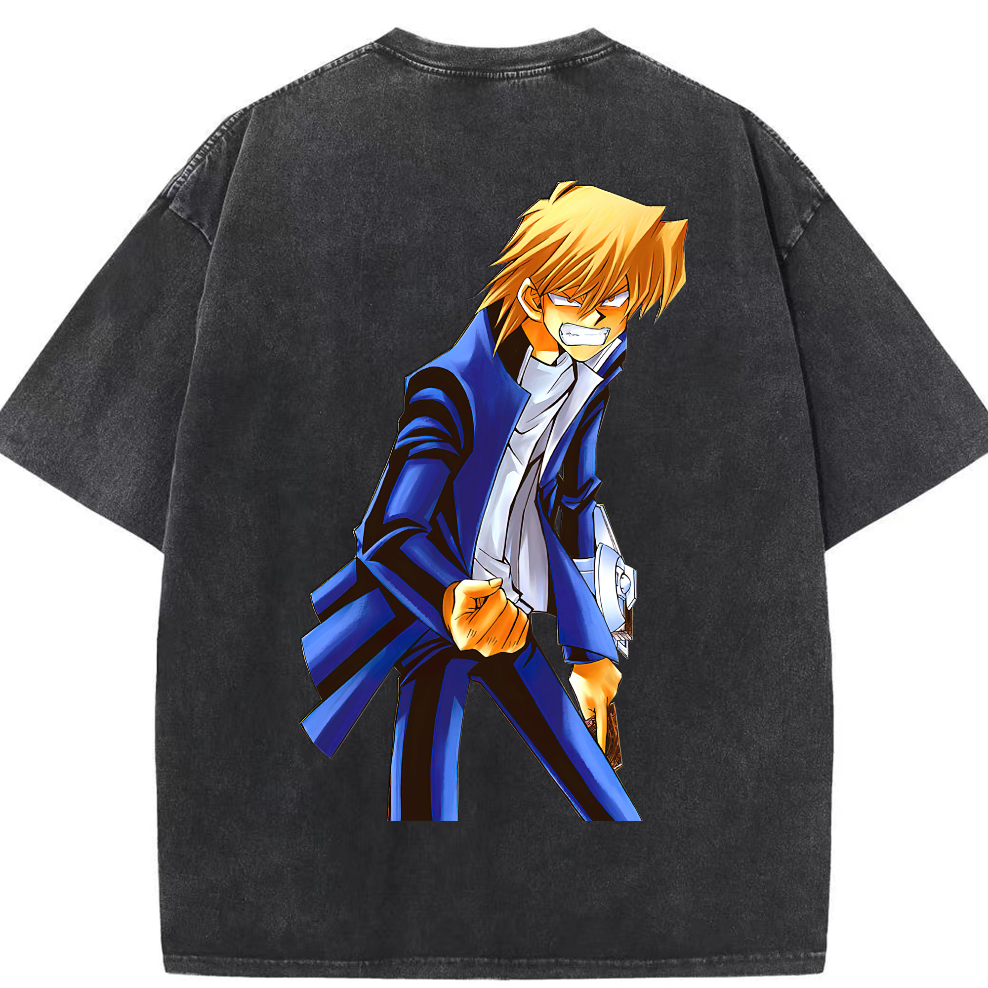（画像用） 遊☆戯☆王 Yu-Gi-Oh! 綿100% ヴィンテージ風 半袖Tシャツ（背面プリント）