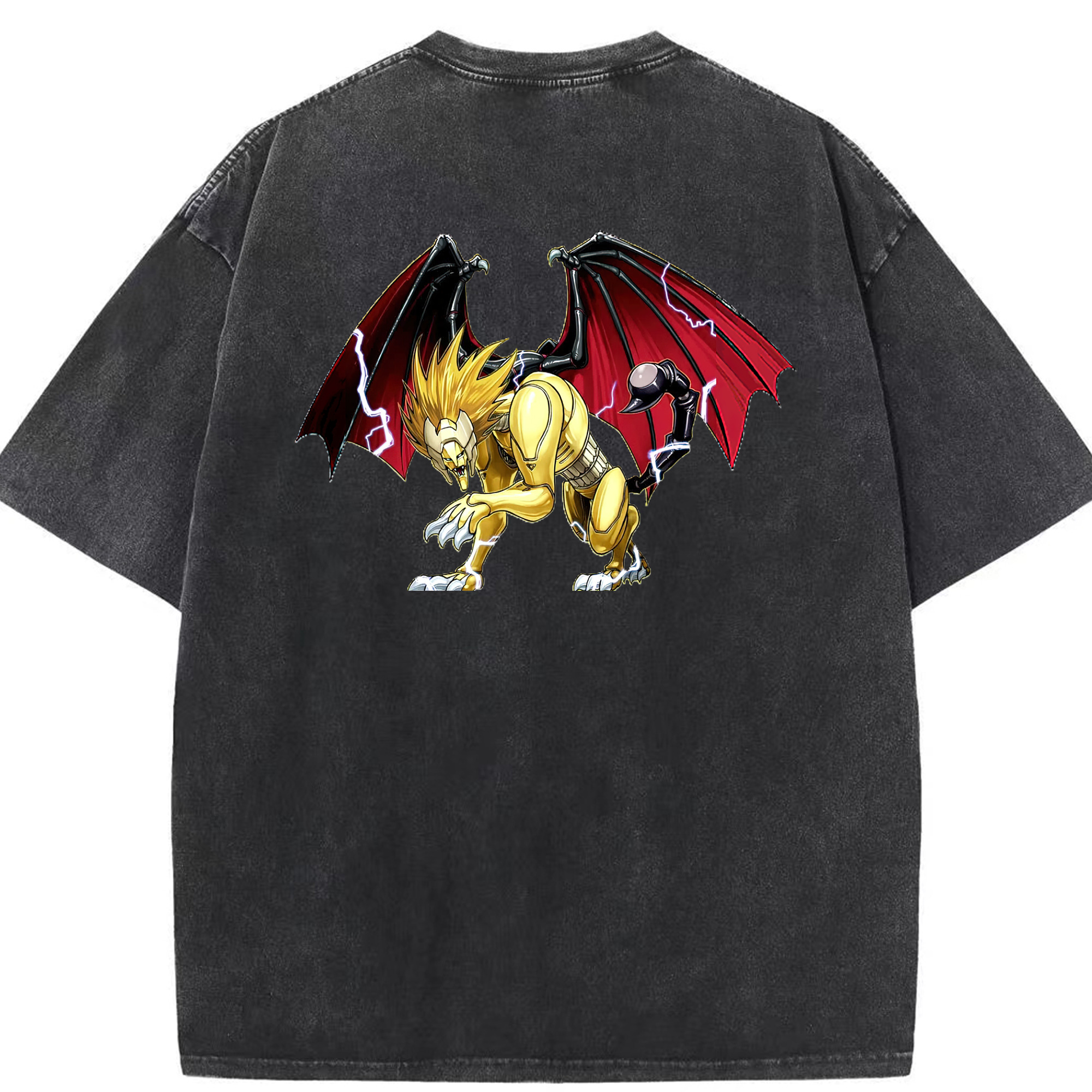（画像用） 遊☆戯☆王 Yu-Gi-Oh! 綿100% ヴィンテージ風 半袖Tシャツ（背面プリント）