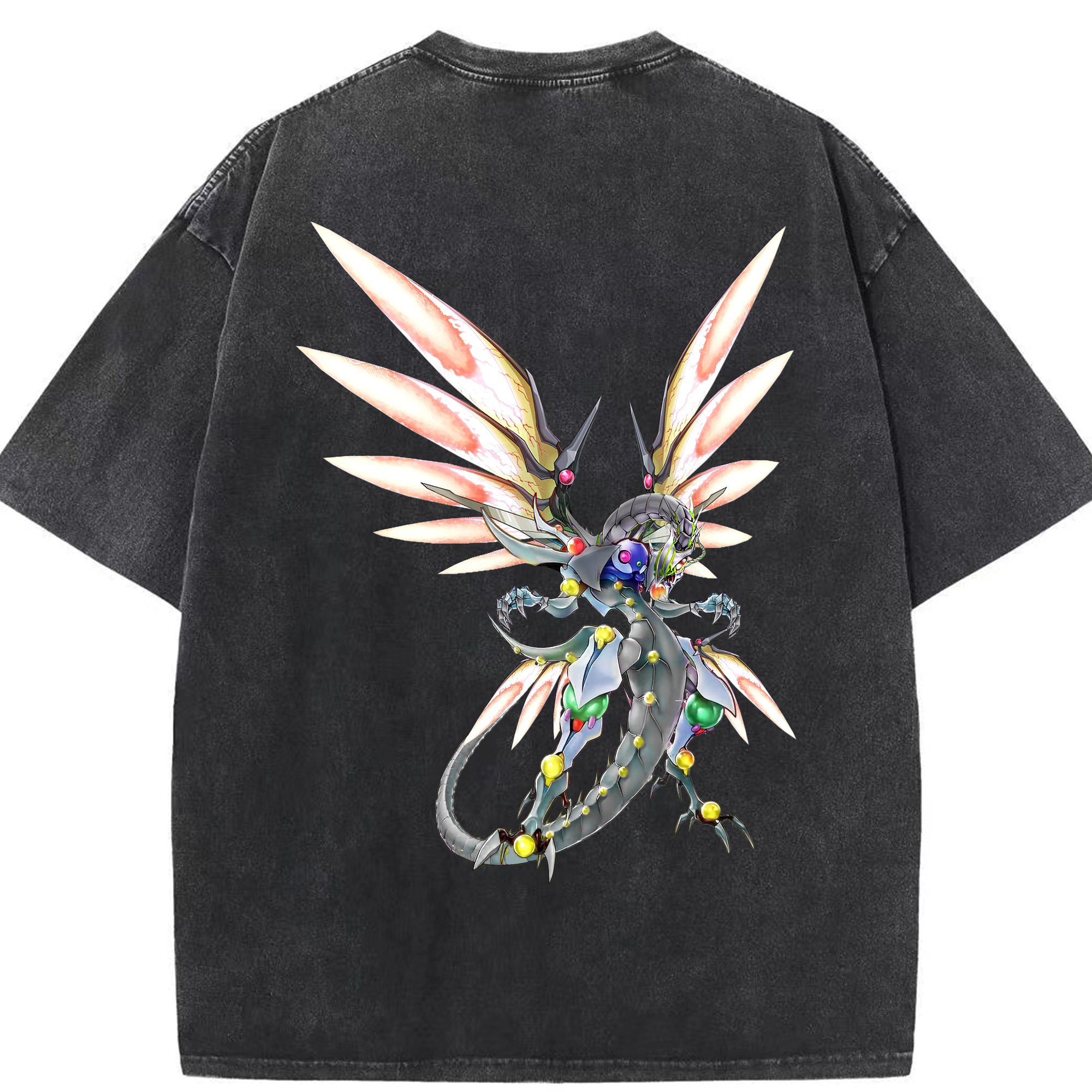 （画像用） 遊☆戯☆王 Yu-Gi-Oh! 綿100% ヴィンテージ風 半袖Tシャツ（背面プリント）