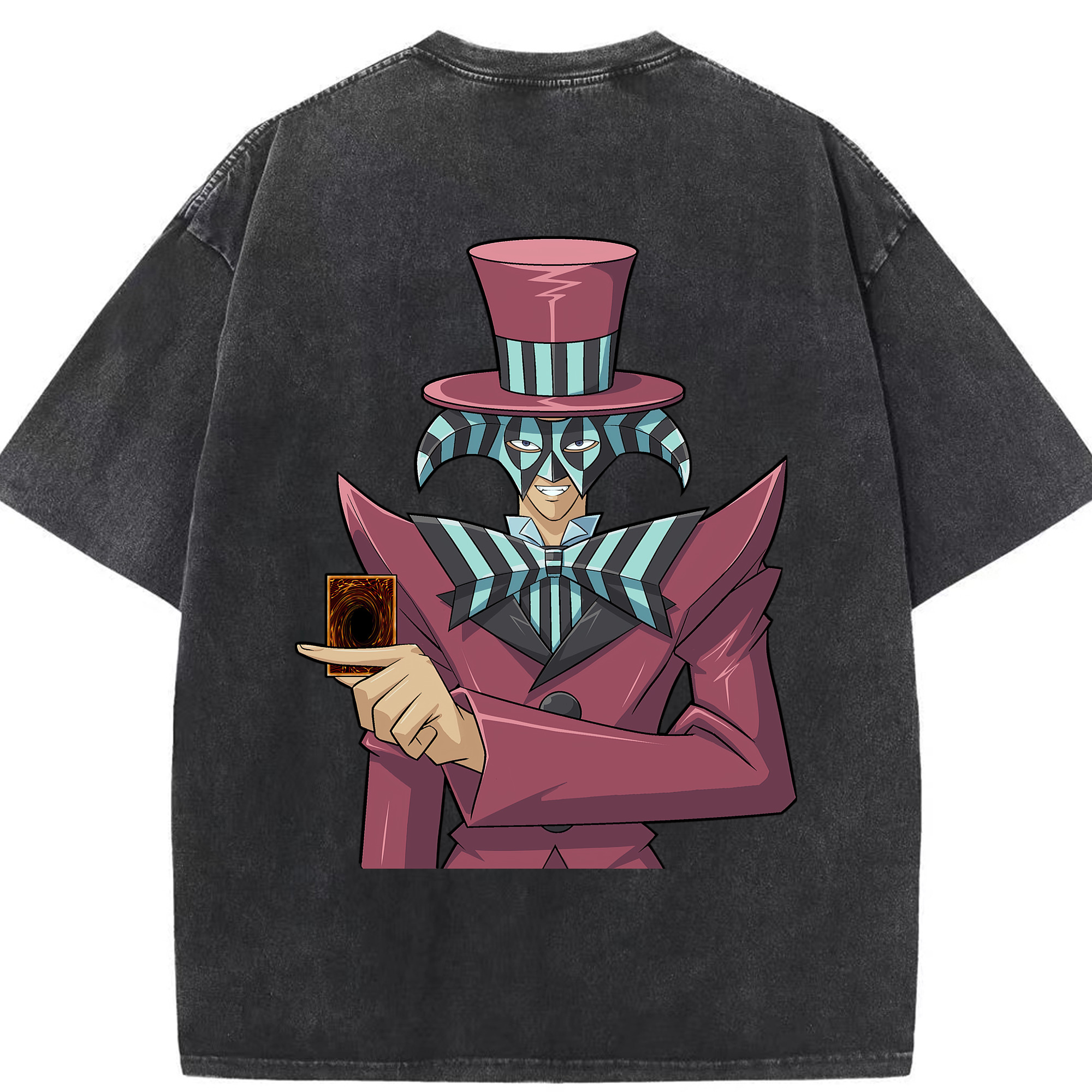 （画像用） 遊☆戯☆王 Yu-Gi-Oh! 綿100% ヴィンテージ風 半袖Tシャツ（背面プリント）