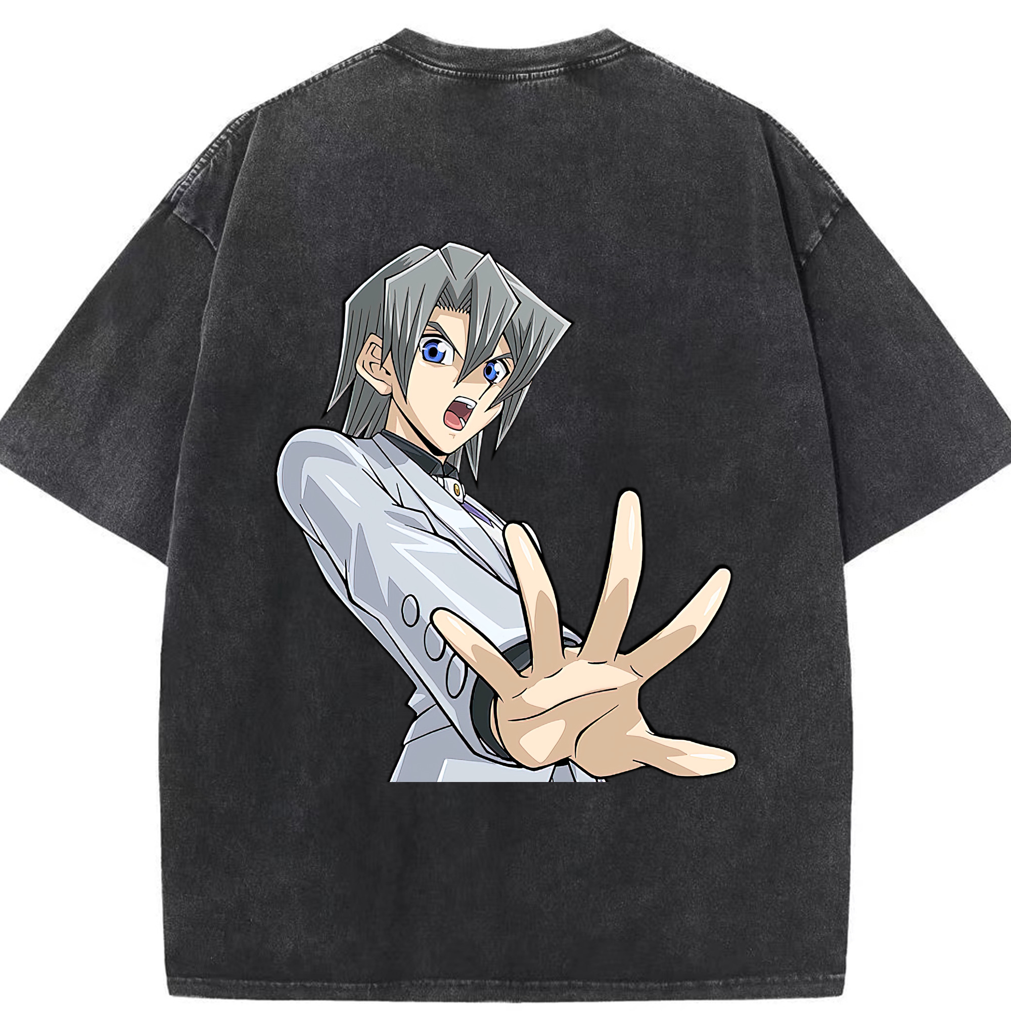 （画像用） 遊☆戯☆王 Yu-Gi-Oh! 綿100% ヴィンテージ風 半袖Tシャツ（背面プリント）