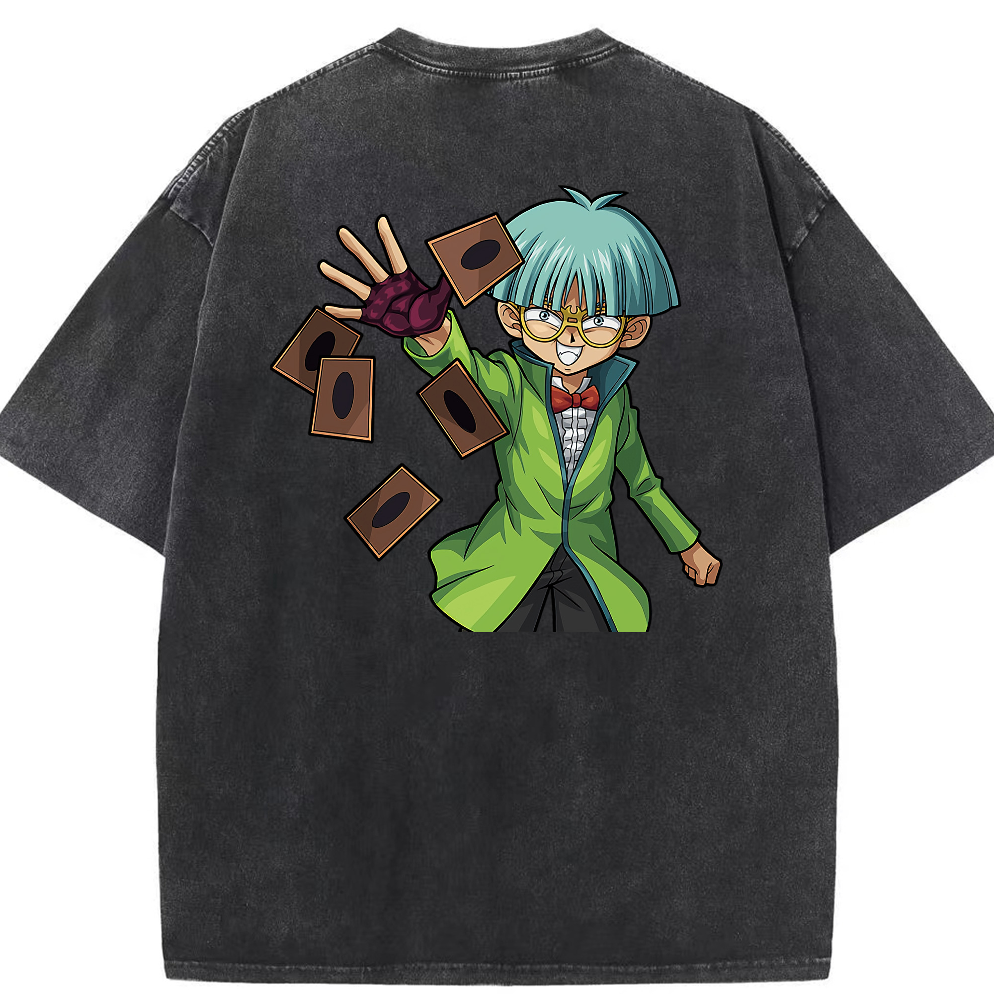 （画像用） 遊☆戯☆王 Yu-Gi-Oh! 綿100% ヴィンテージ風 半袖Tシャツ（背面プリント）