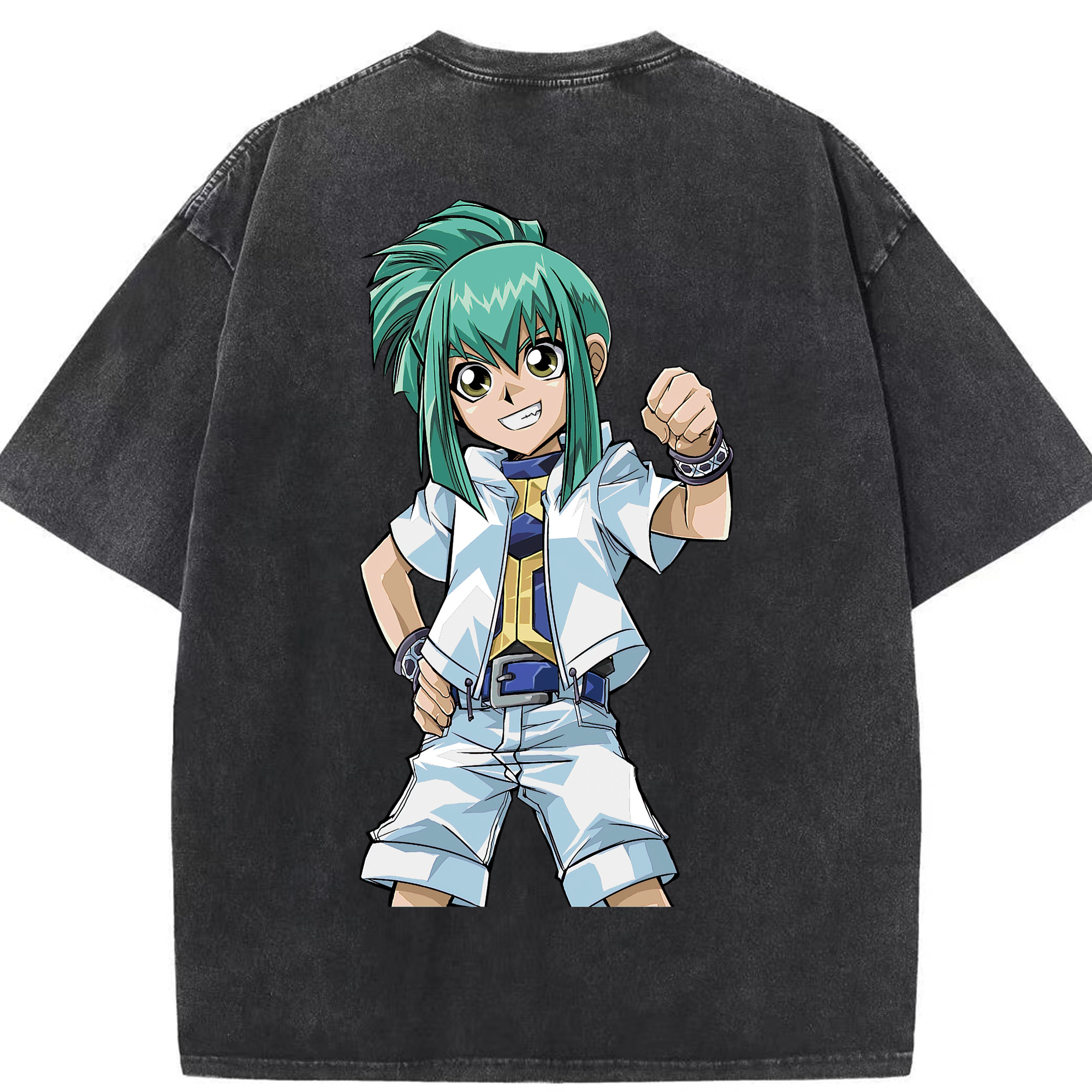 （画像用） 遊☆戯☆王 Yu-Gi-Oh! 綿100% ヴィンテージ風 半袖Tシャツ（背面プリント）