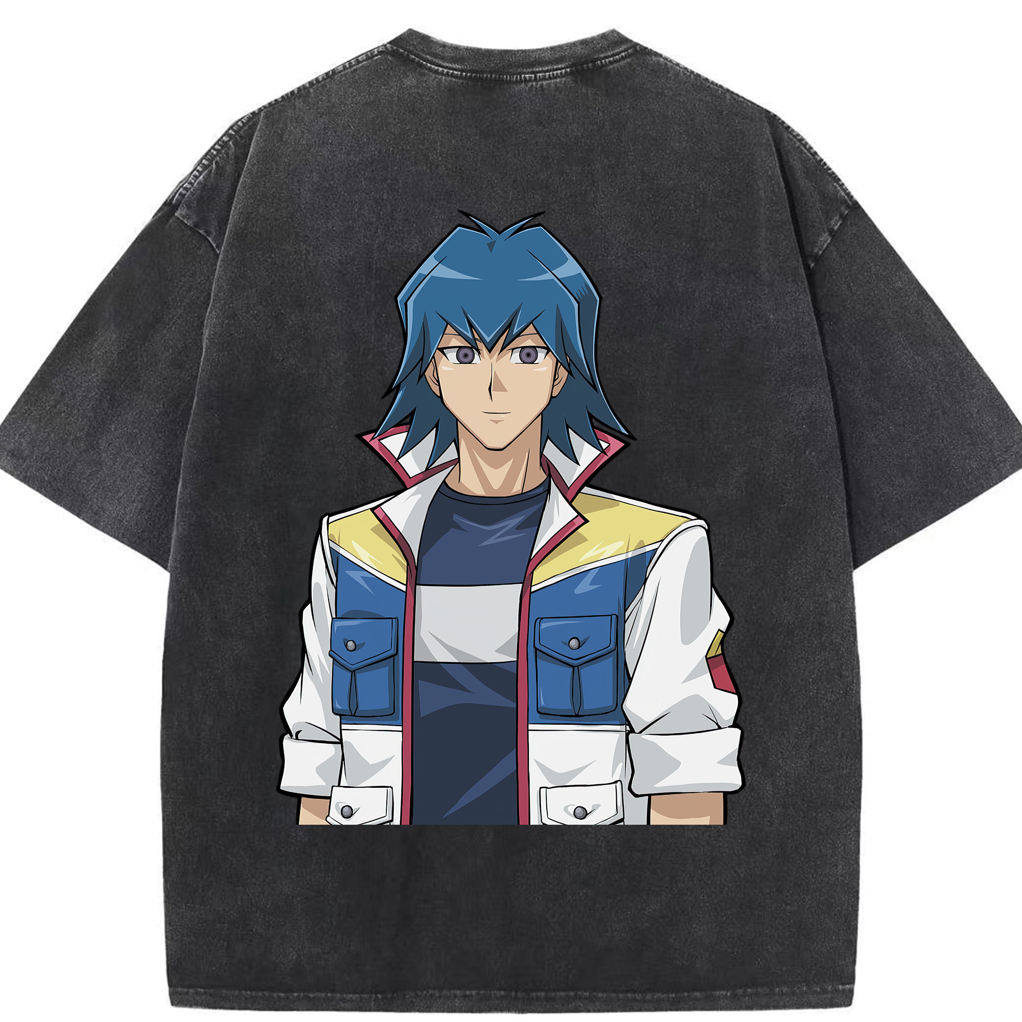 （画像用） 遊☆戯☆王 Yu-Gi-Oh! 綿100% ヴィンテージ風 半袖Tシャツ（背面プリント）