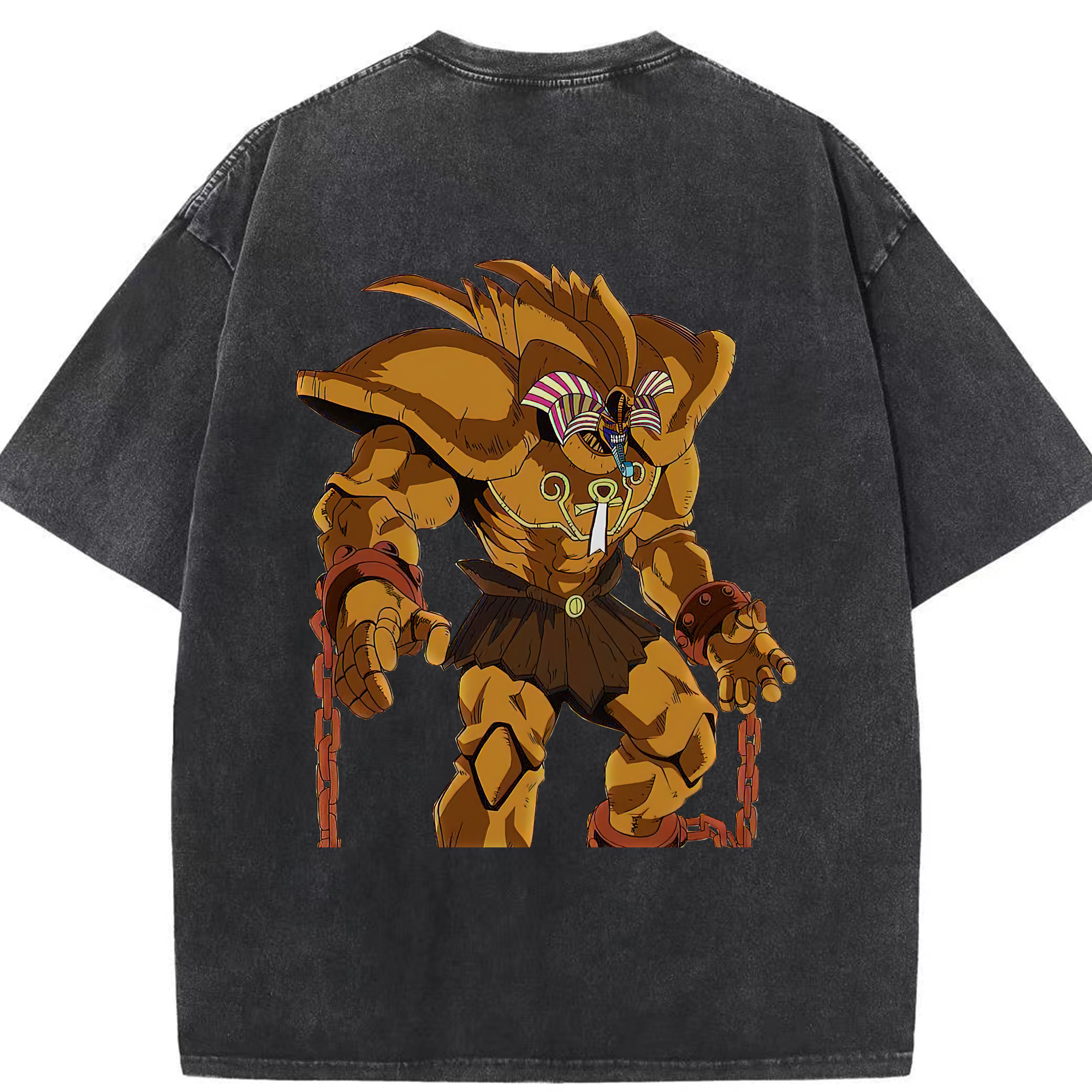 （画像用） 遊☆戯☆王 Yu-Gi-Oh! 綿100% ヴィンテージ風 半袖Tシャツ（背面プリント）