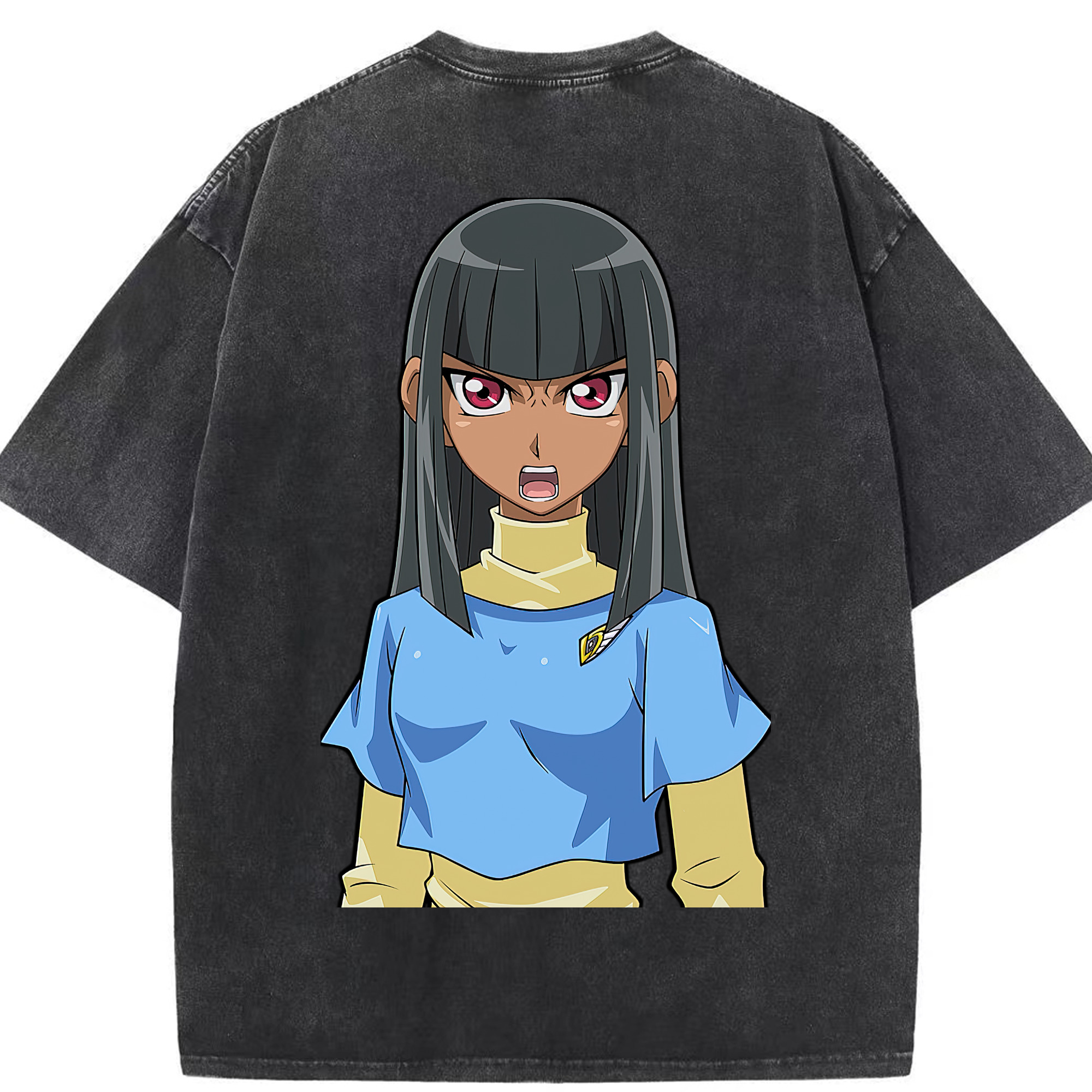 （画像用） 遊☆戯☆王 Yu-Gi-Oh! 綿100% ヴィンテージ風 半袖Tシャツ（背面プリント）