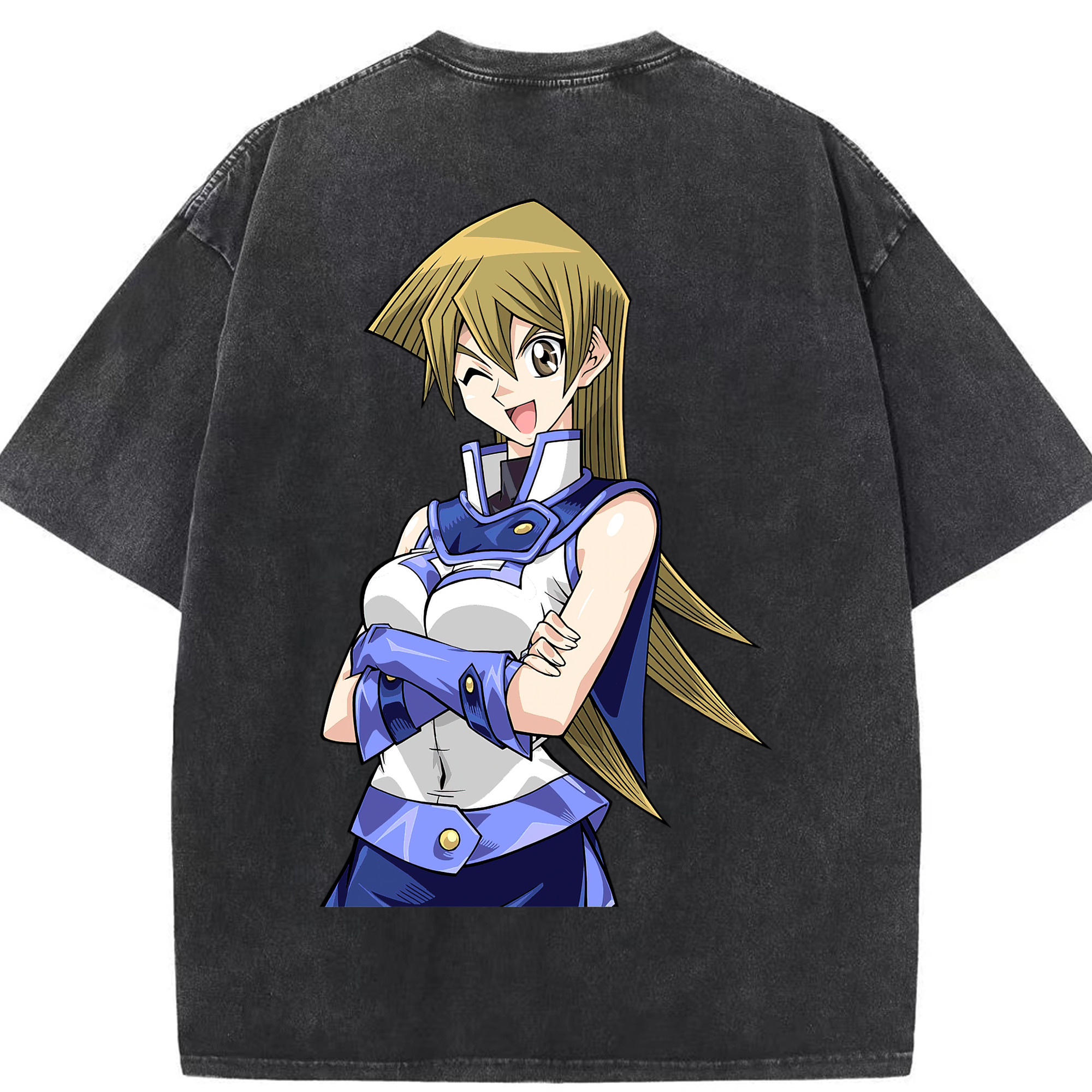 （画像用） 遊☆戯☆王 Yu-Gi-Oh! 綿100% ヴィンテージ風 半袖Tシャツ（背面プリント）