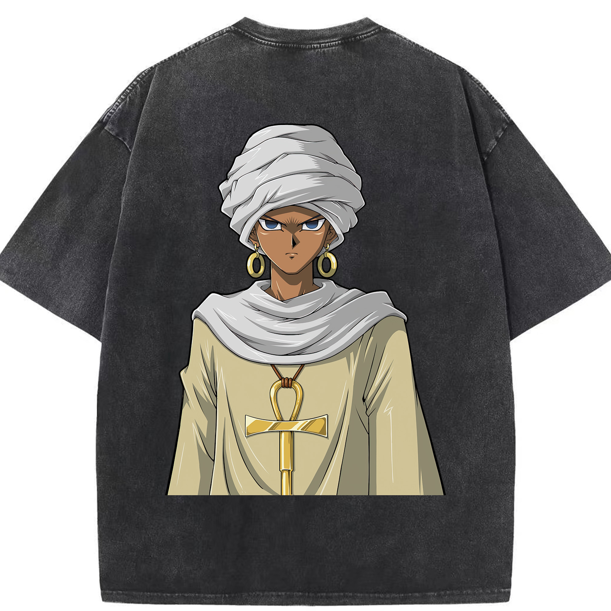 （画像用） 遊☆戯☆王 Yu-Gi-Oh! 綿100% ヴィンテージ風 半袖Tシャツ（背面プリント）