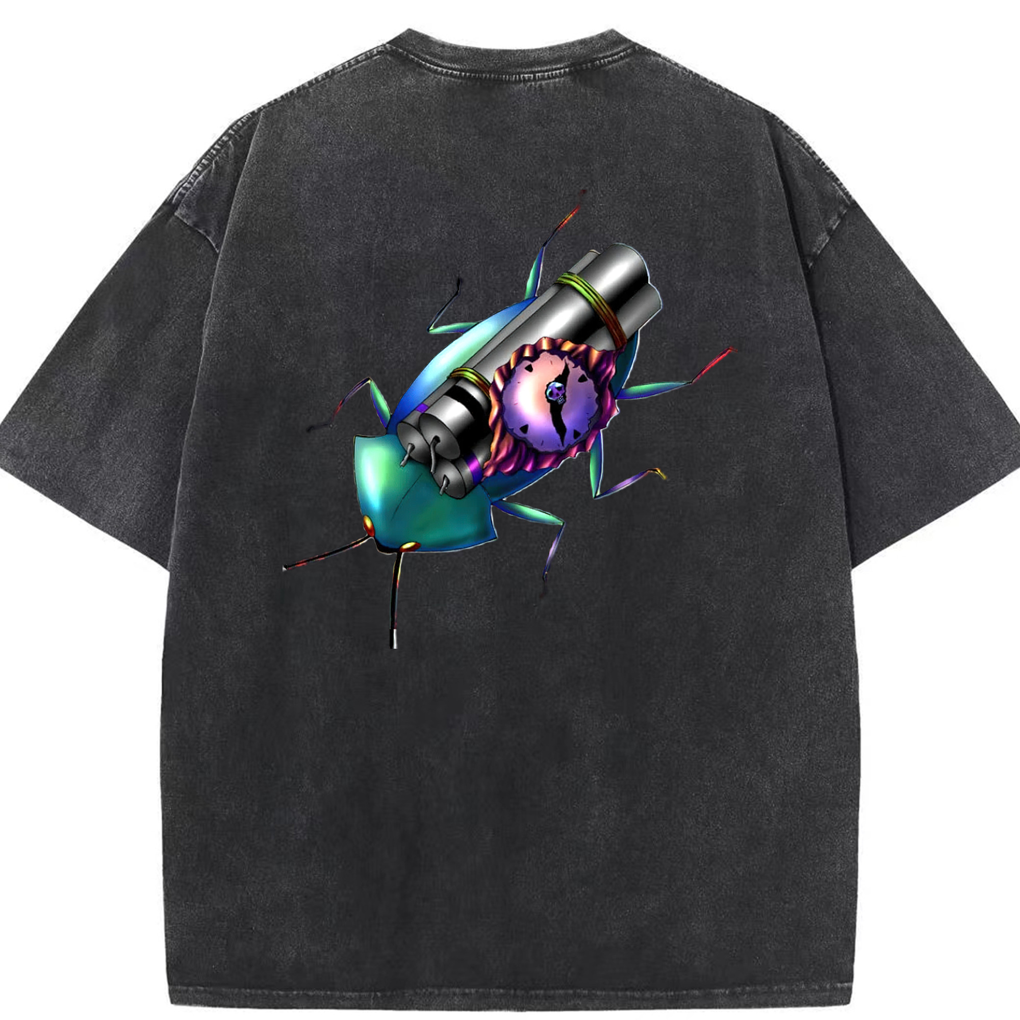 （画像用） 遊☆戯☆王 Yu-Gi-Oh! 綿100% ヴィンテージ風 半袖Tシャツ（背面プリント）