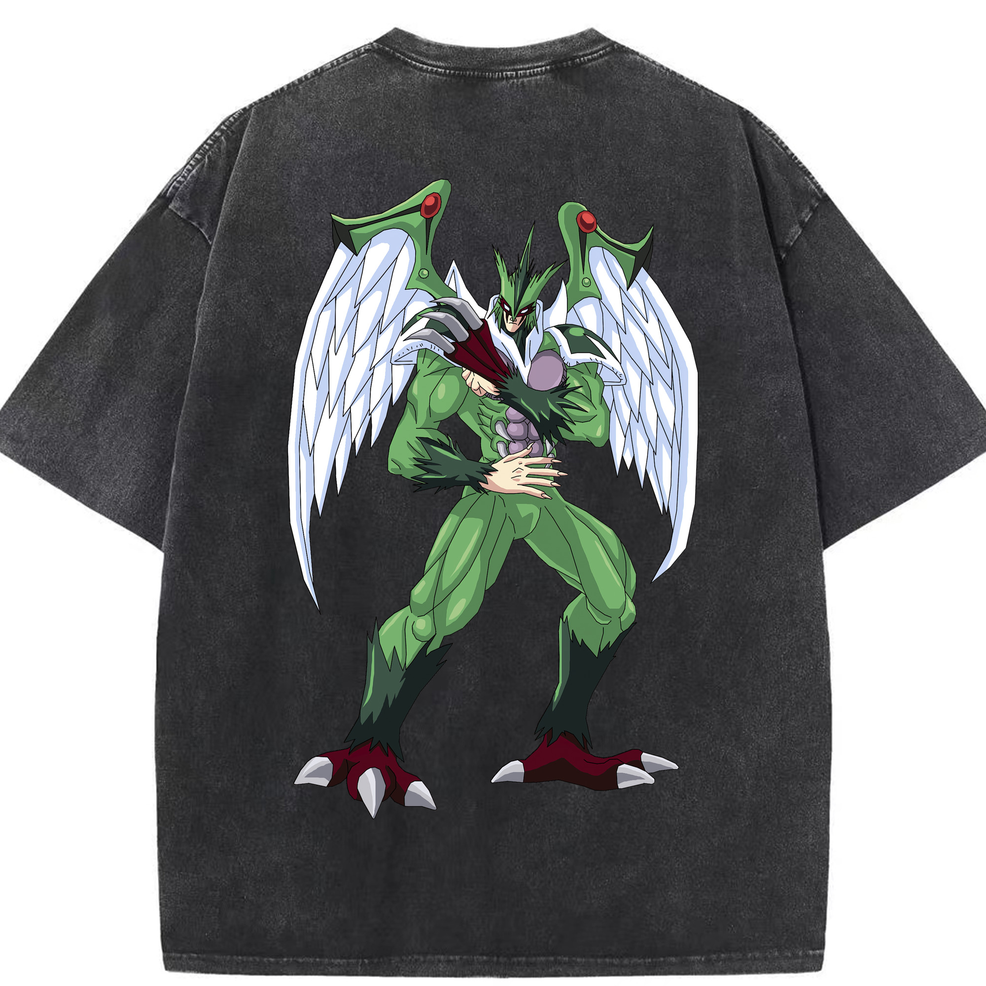 （画像用） 遊☆戯☆王 Yu-Gi-Oh! 綿100% ヴィンテージ風 半袖Tシャツ（背面プリント）