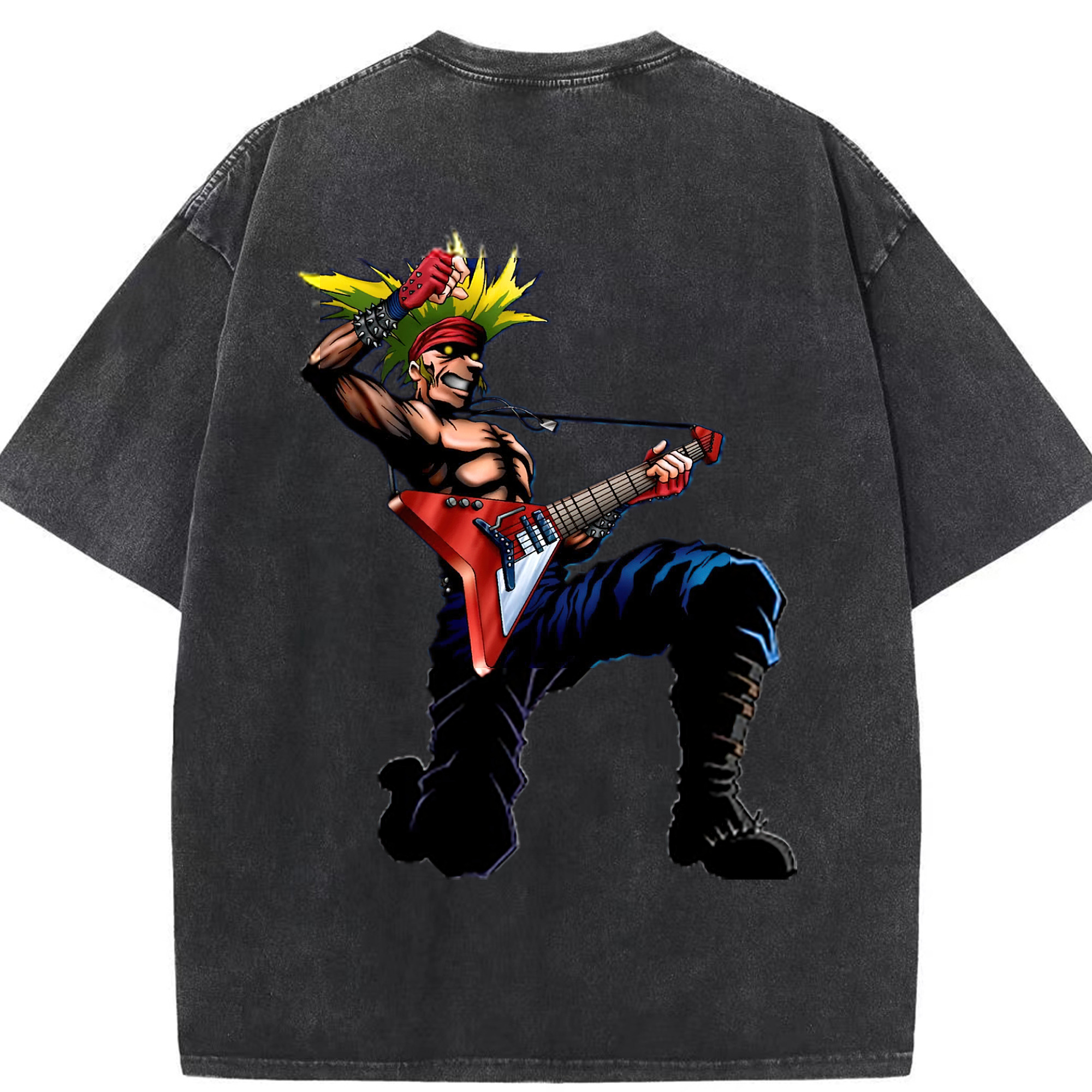 （画像用） 遊☆戯☆王 Yu-Gi-Oh! 綿100% ヴィンテージ風 半袖Tシャツ（背面プリント）