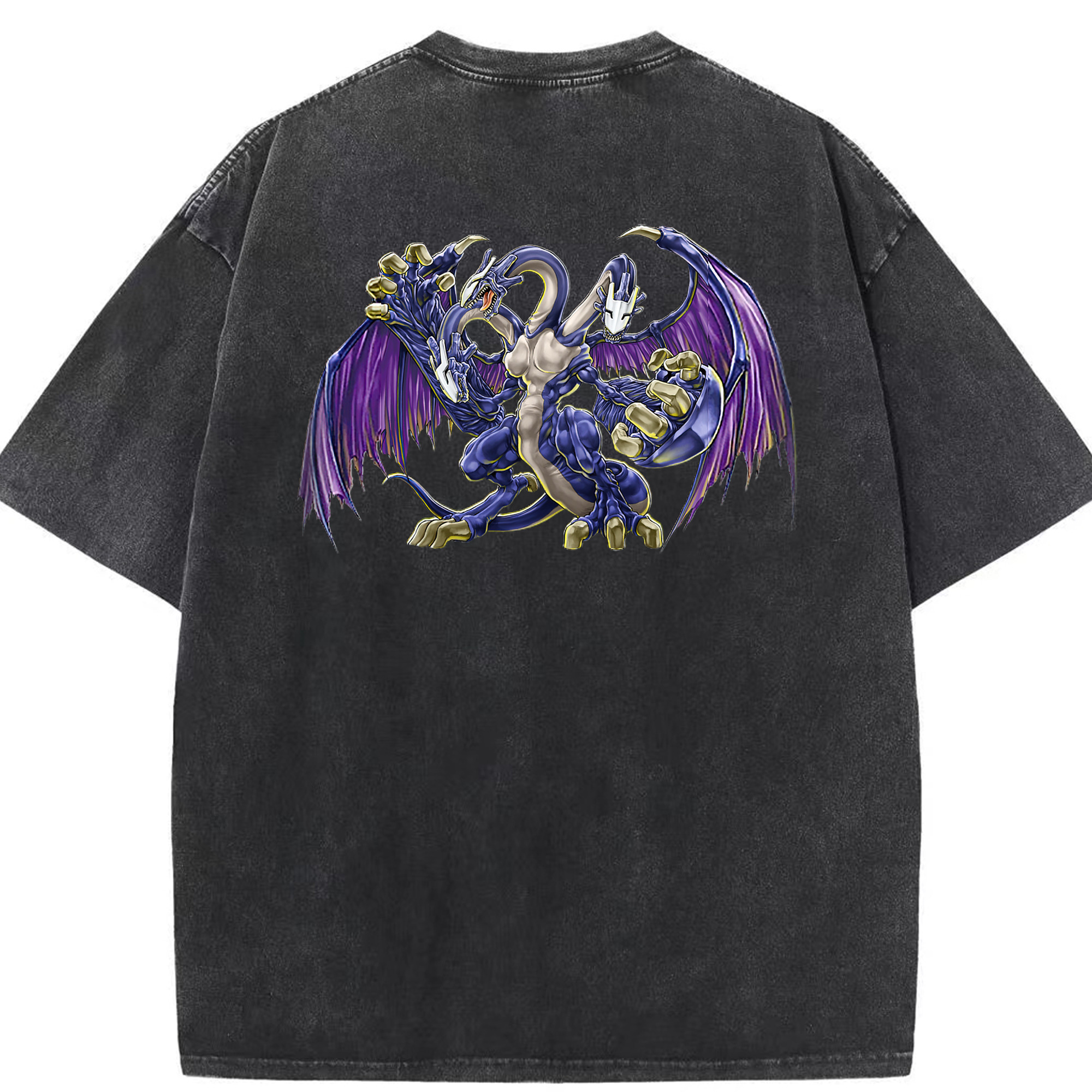 （画像用） 遊☆戯☆王 Yu-Gi-Oh! 綿100% ヴィンテージ風 半袖Tシャツ（背面プリント）