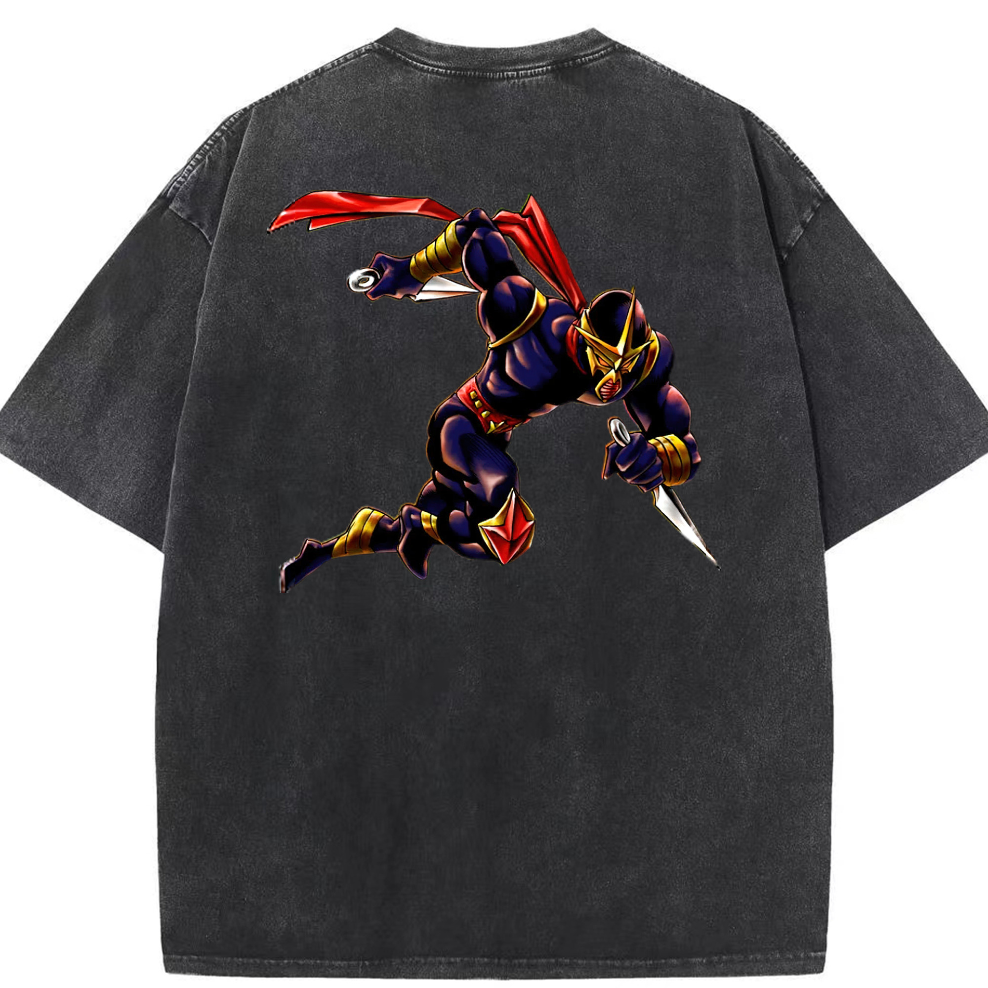 （画像用） 遊☆戯☆王 Yu-Gi-Oh! 綿100% ヴィンテージ風 半袖Tシャツ（背面プリント）