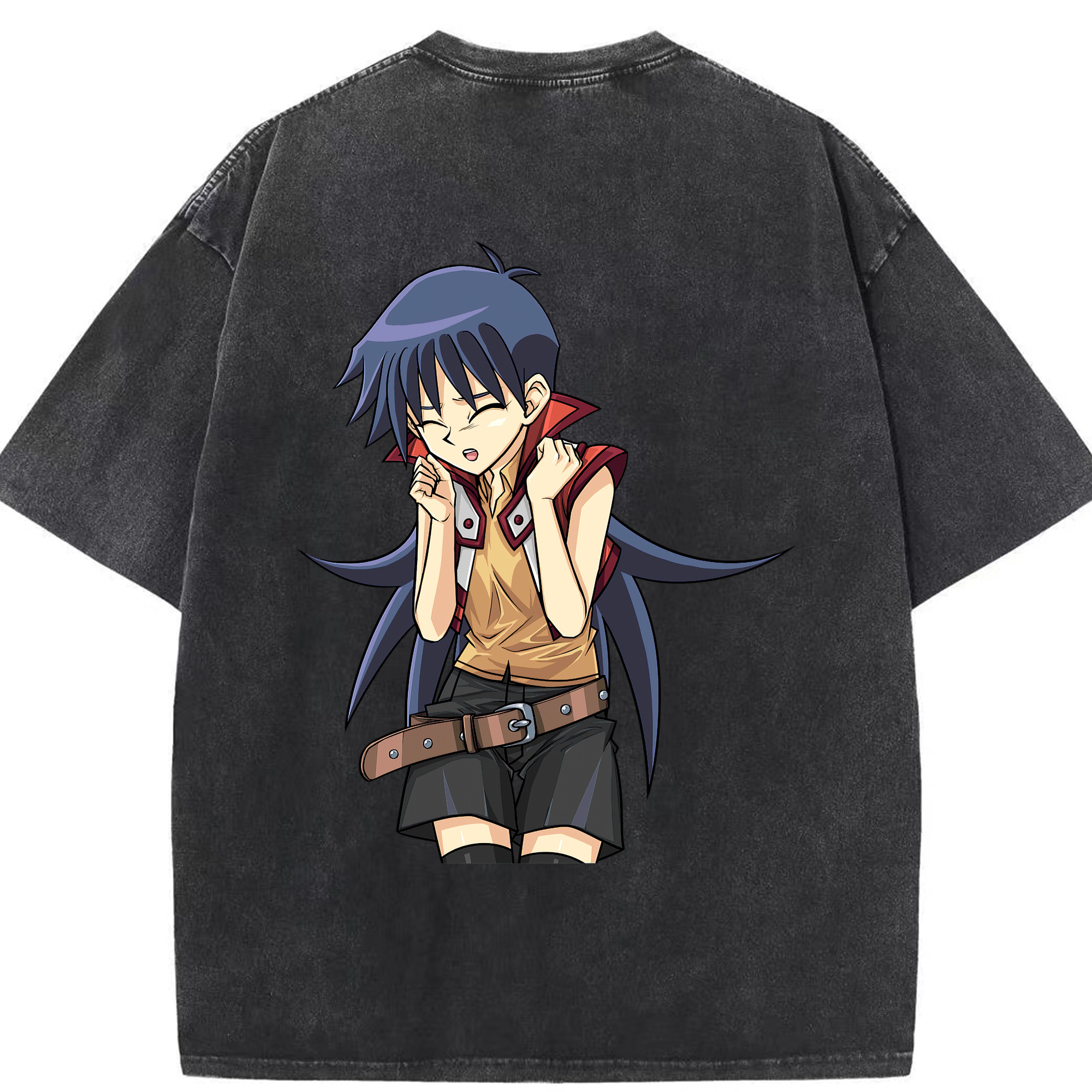 （画像用） 遊☆戯☆王 Yu-Gi-Oh! 綿100% ヴィンテージ風 半袖Tシャツ（背面プリント）
