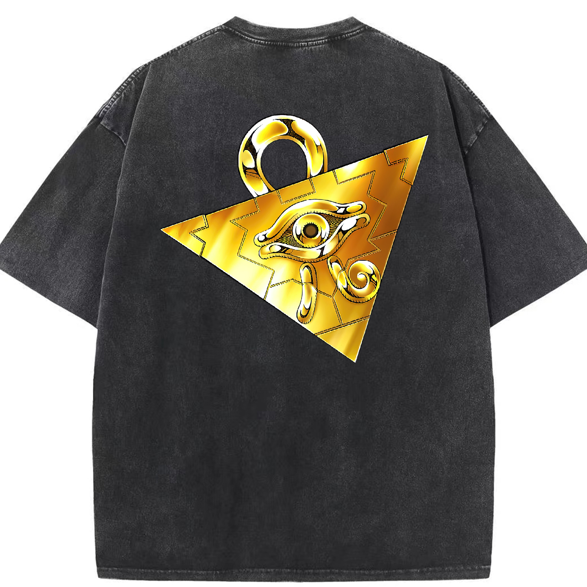 （画像用） 遊☆戯☆王 Yu-Gi-Oh! 綿100% ヴィンテージ風 半袖Tシャツ（背面プリント）