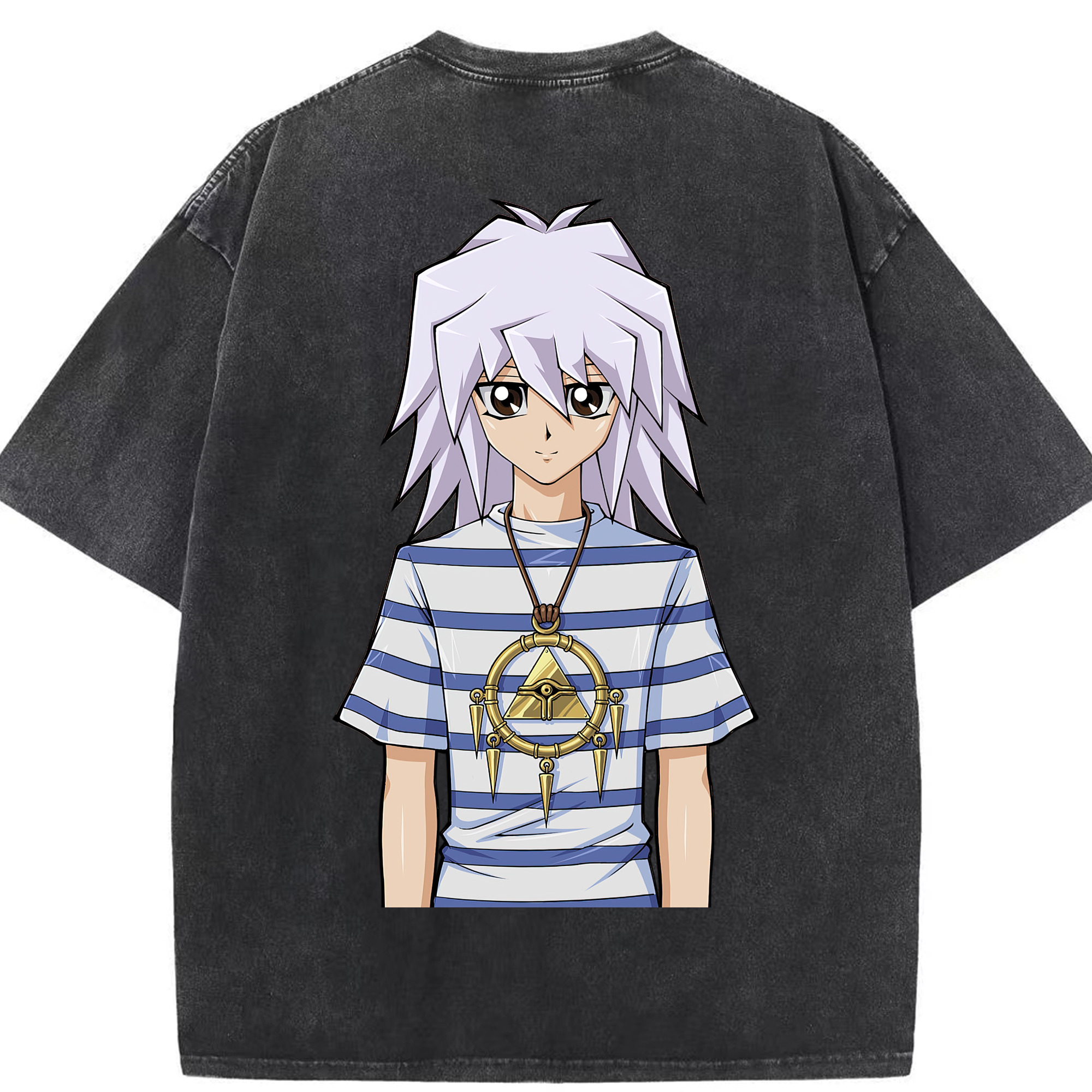 （画像用） 遊☆戯☆王 Yu-Gi-Oh! 綿100% ヴィンテージ風 半袖Tシャツ（背面プリント）