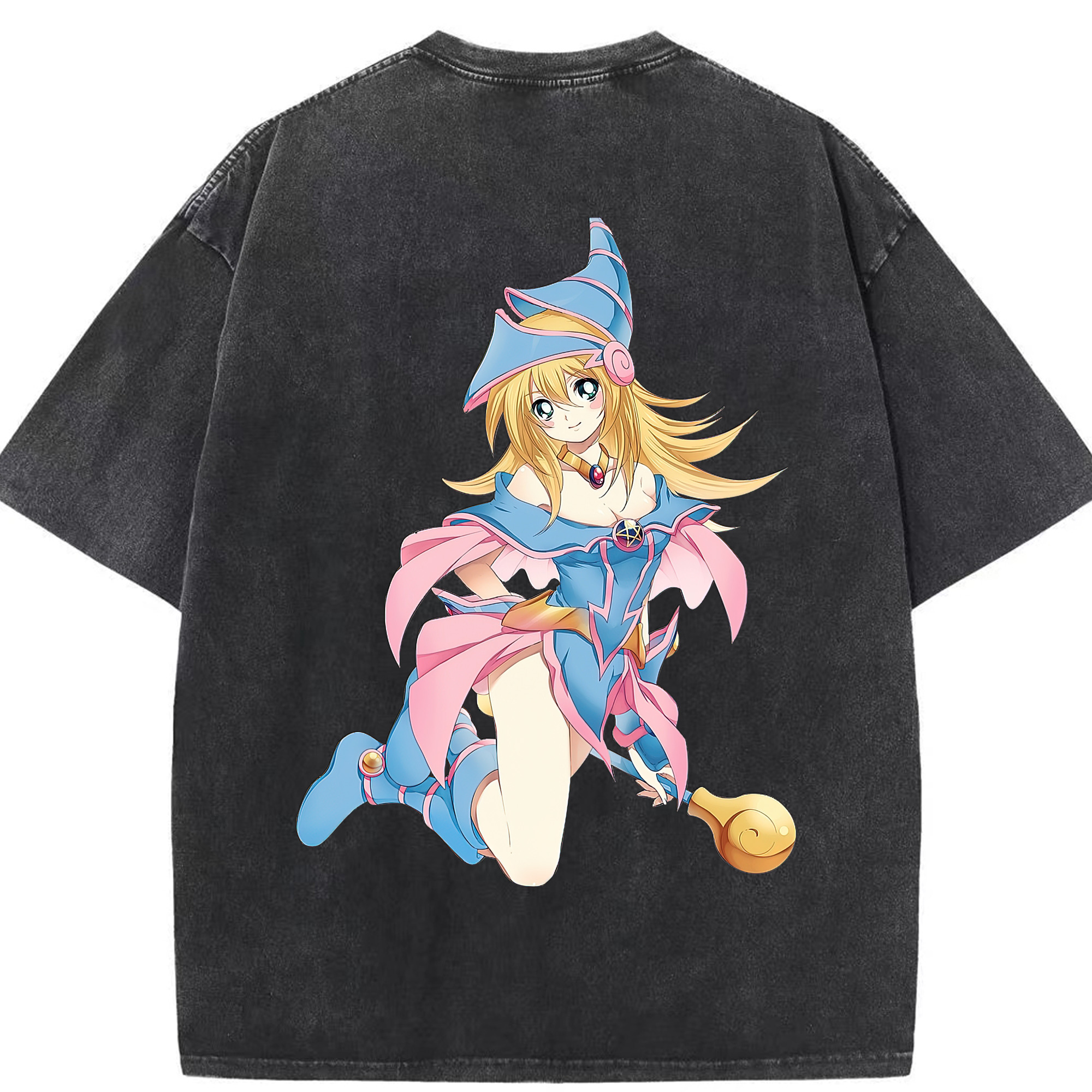 （画像用） 遊☆戯☆王 Yu-Gi-Oh! 綿100% ヴィンテージ風 半袖Tシャツ（背面プリント）