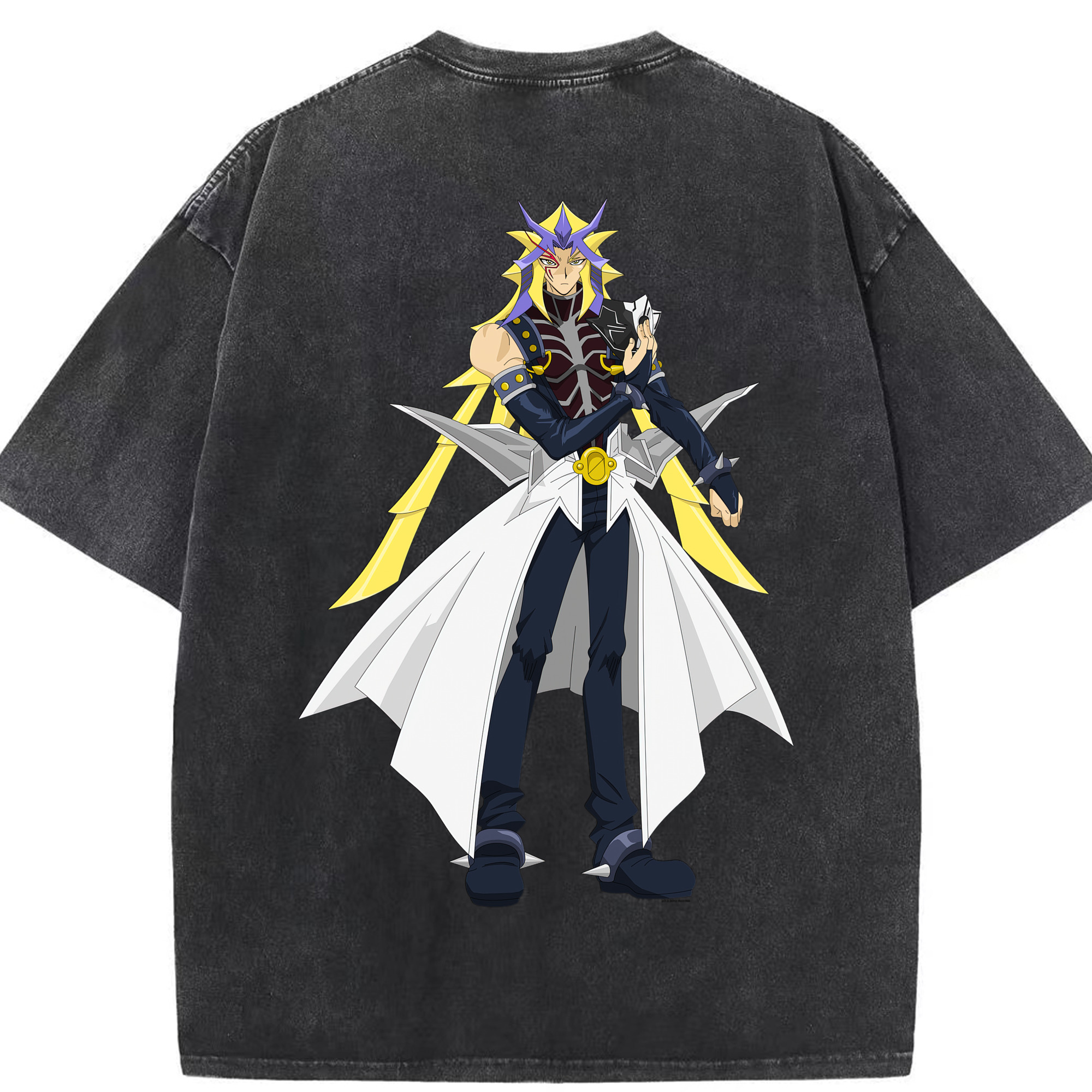 （画像用） 遊☆戯☆王 Yu-Gi-Oh! 綿100% ヴィンテージ風 半袖Tシャツ（背面プリント）