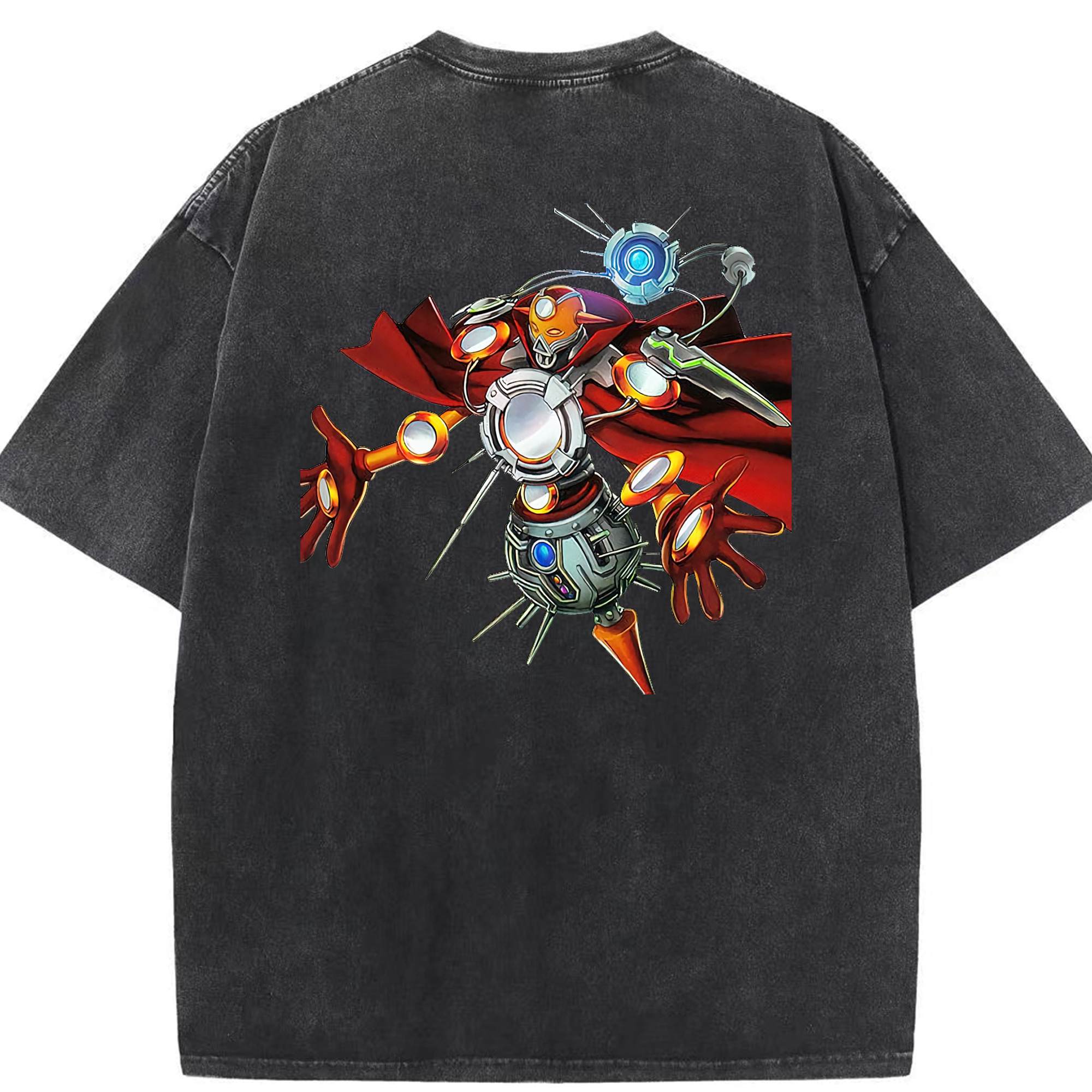 （画像用） 遊☆戯☆王 Yu-Gi-Oh! 綿100% ヴィンテージ風 半袖Tシャツ（背面プリント）