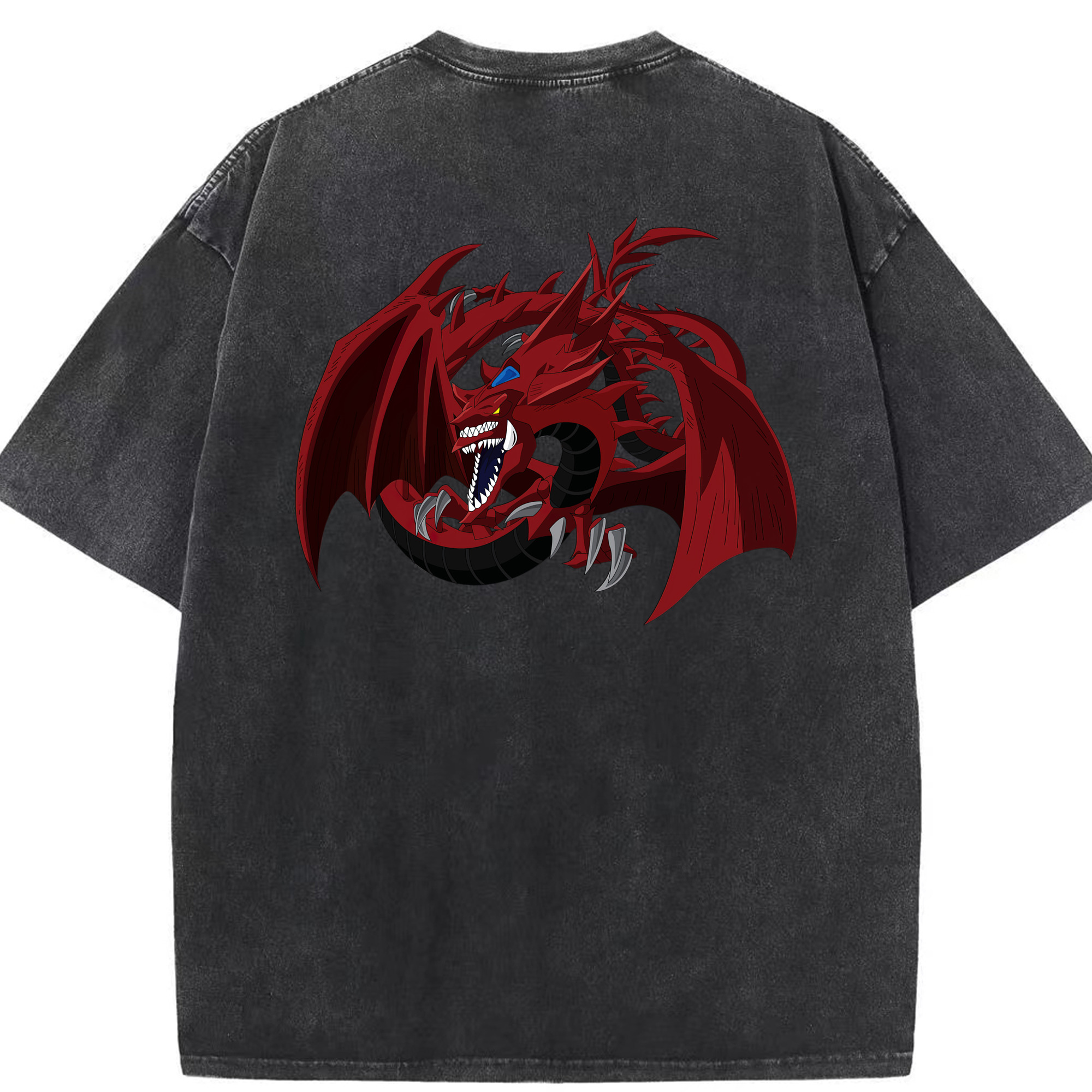 （画像用） 遊☆戯☆王 Yu-Gi-Oh! 綿100% ヴィンテージ風 半袖Tシャツ（背面プリント）