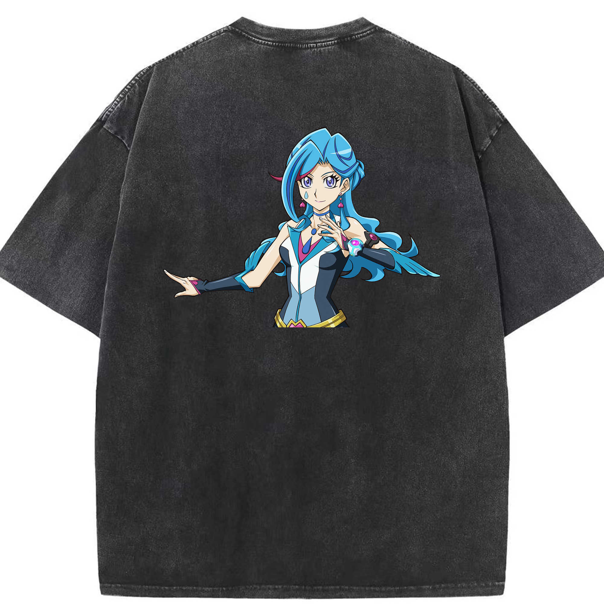 （画像用） 遊☆戯☆王 Yu-Gi-Oh! 綿100% ヴィンテージ風 半袖Tシャツ（背面プリント）
