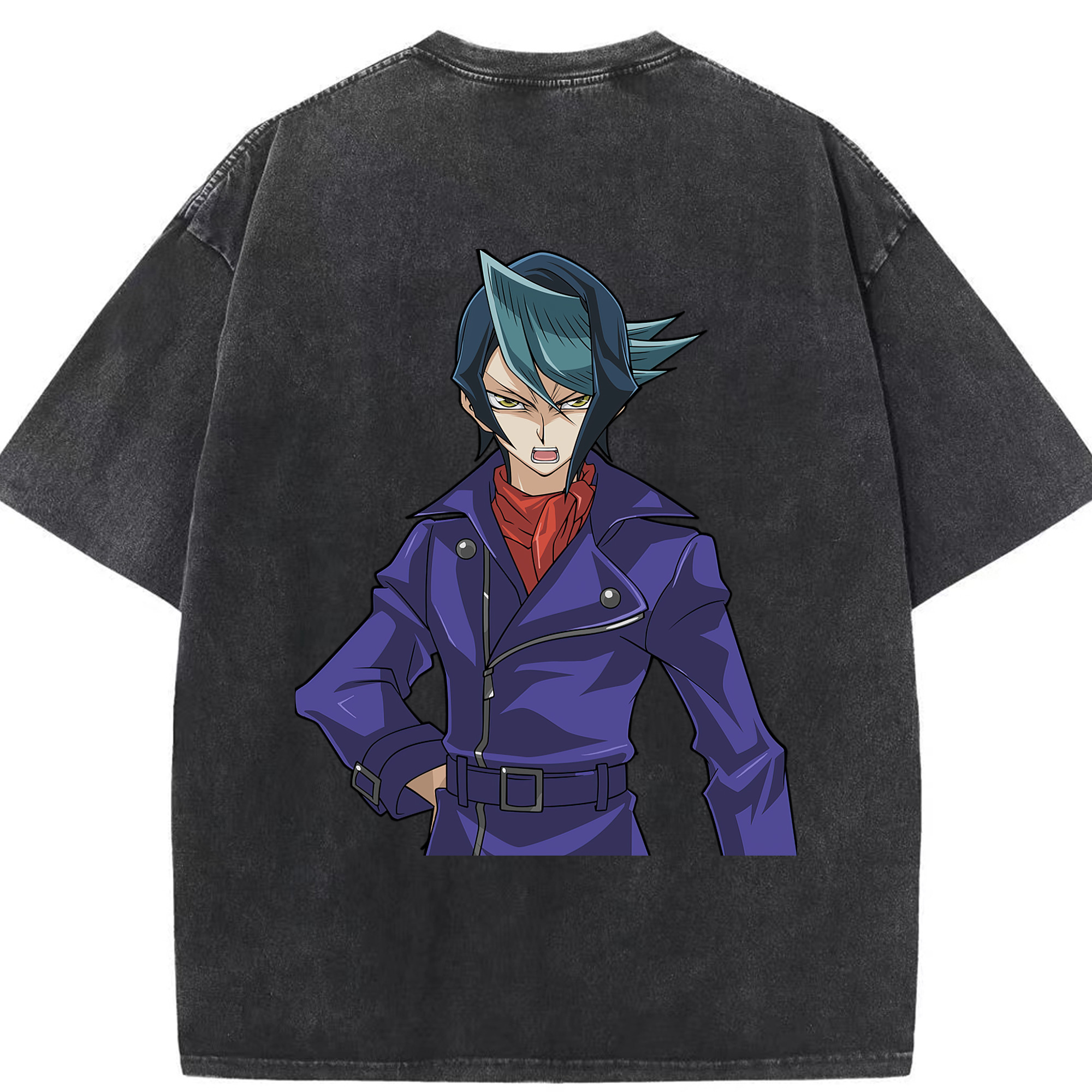 （画像用） 遊☆戯☆王 Yu-Gi-Oh! 綿100% ヴィンテージ風 半袖Tシャツ（背面プリント）