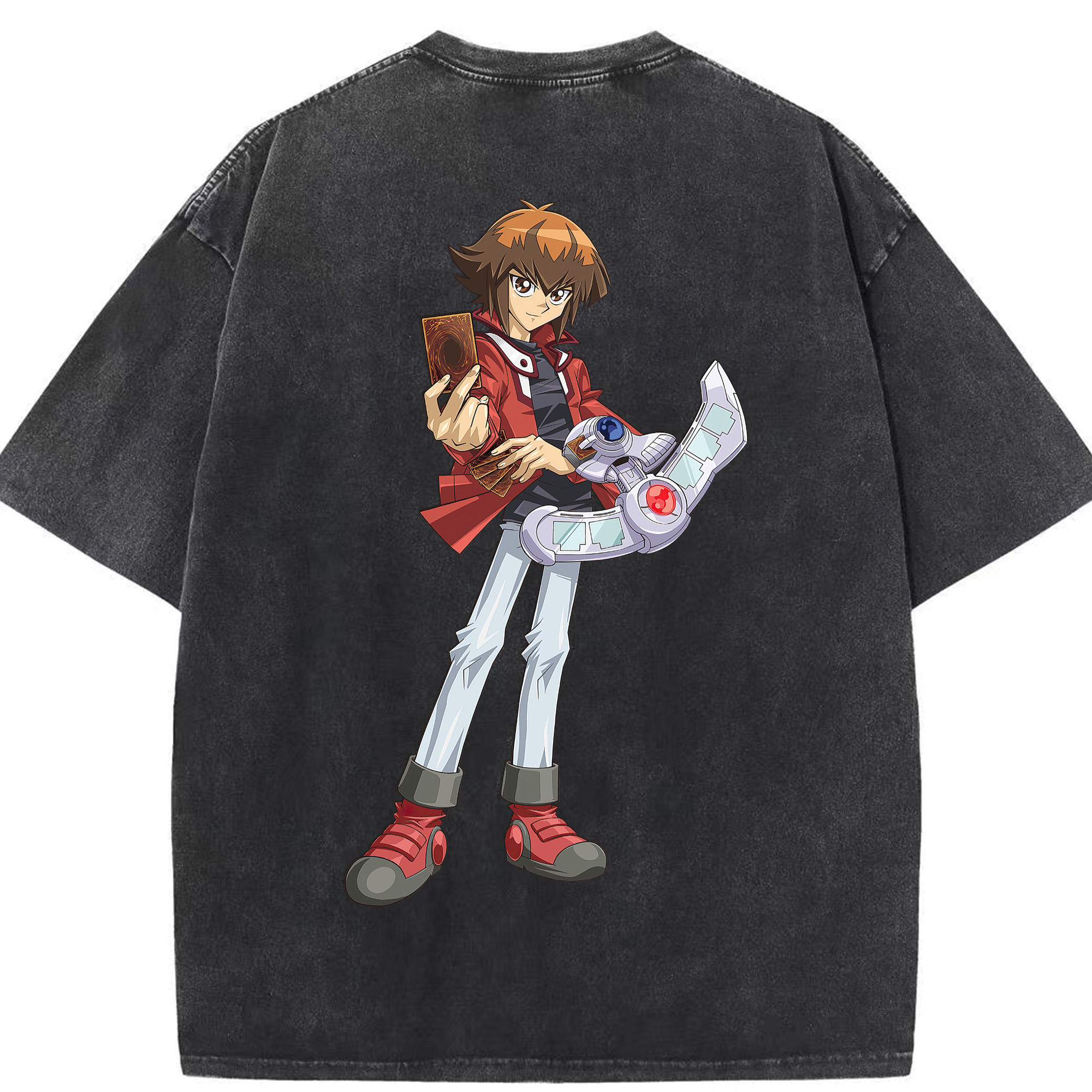 （画像用） 遊☆戯☆王 Yu-Gi-Oh! 綿100% ヴィンテージ風 半袖Tシャツ（背面プリント）