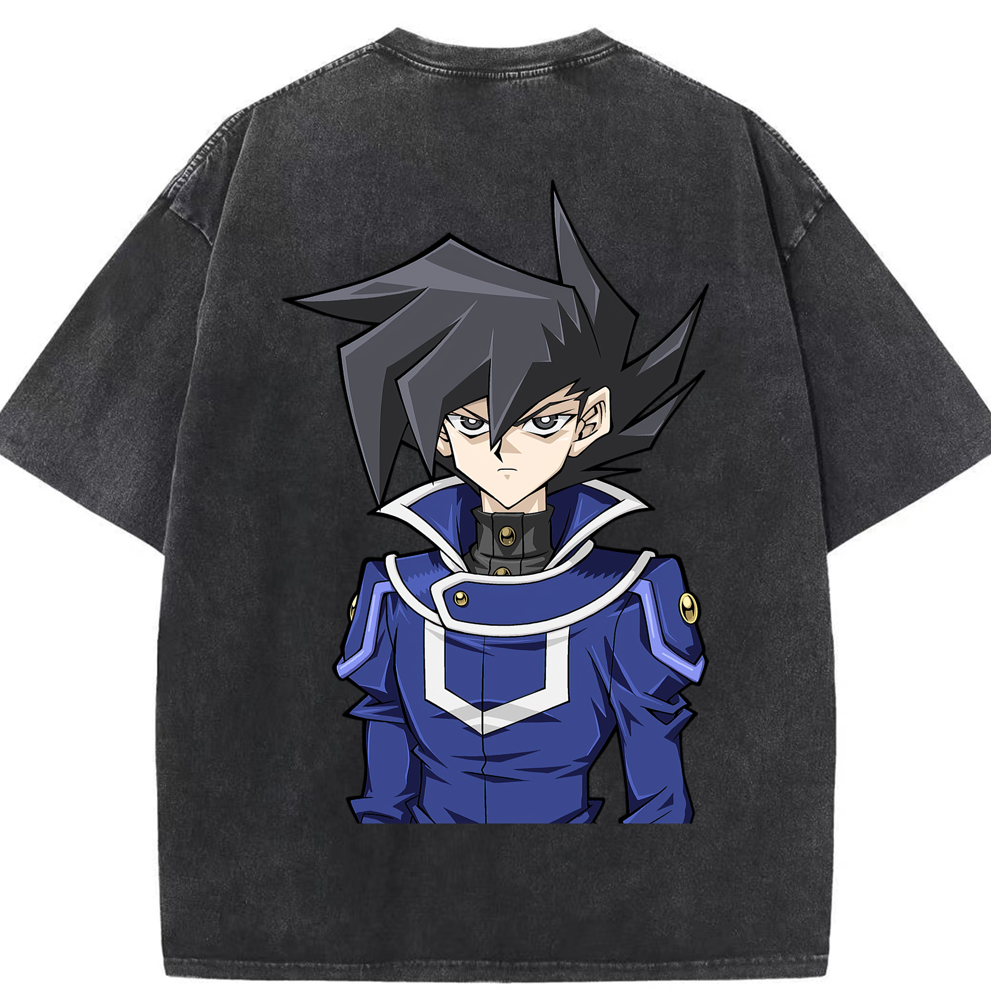 （画像用） 遊☆戯☆王 Yu-Gi-Oh! 綿100% ヴィンテージ風 半袖Tシャツ（背面プリント）