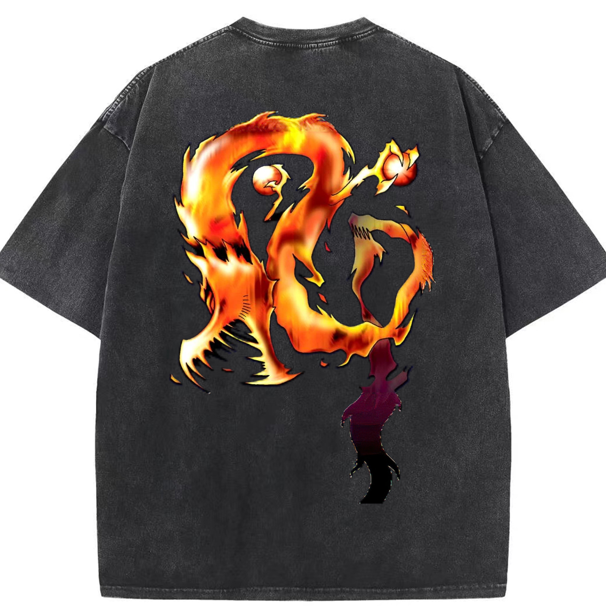 （画像用） 遊☆戯☆王 Yu-Gi-Oh! 綿100% ヴィンテージ風 半袖Tシャツ（背面プリント）