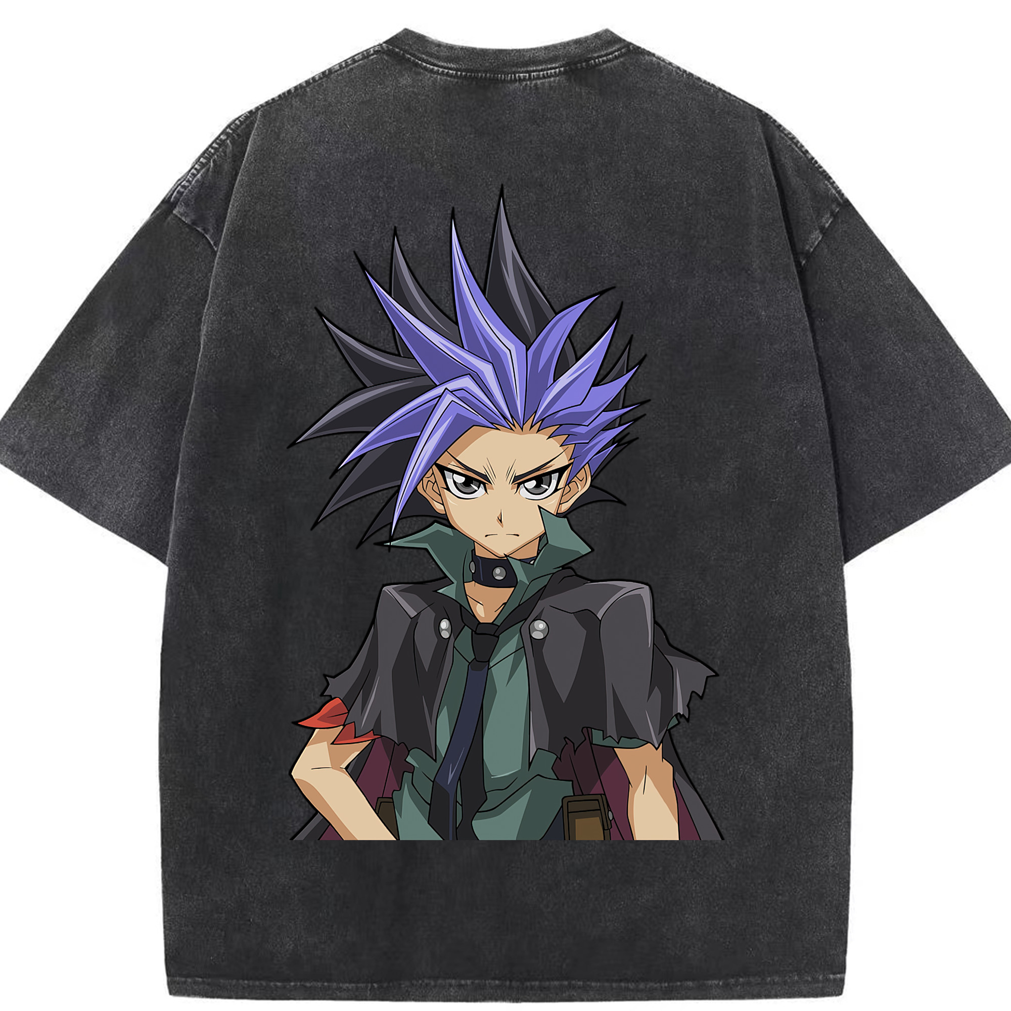 （画像用） 遊☆戯☆王 Yu-Gi-Oh! 綿100% ヴィンテージ風 半袖Tシャツ（背面プリント）